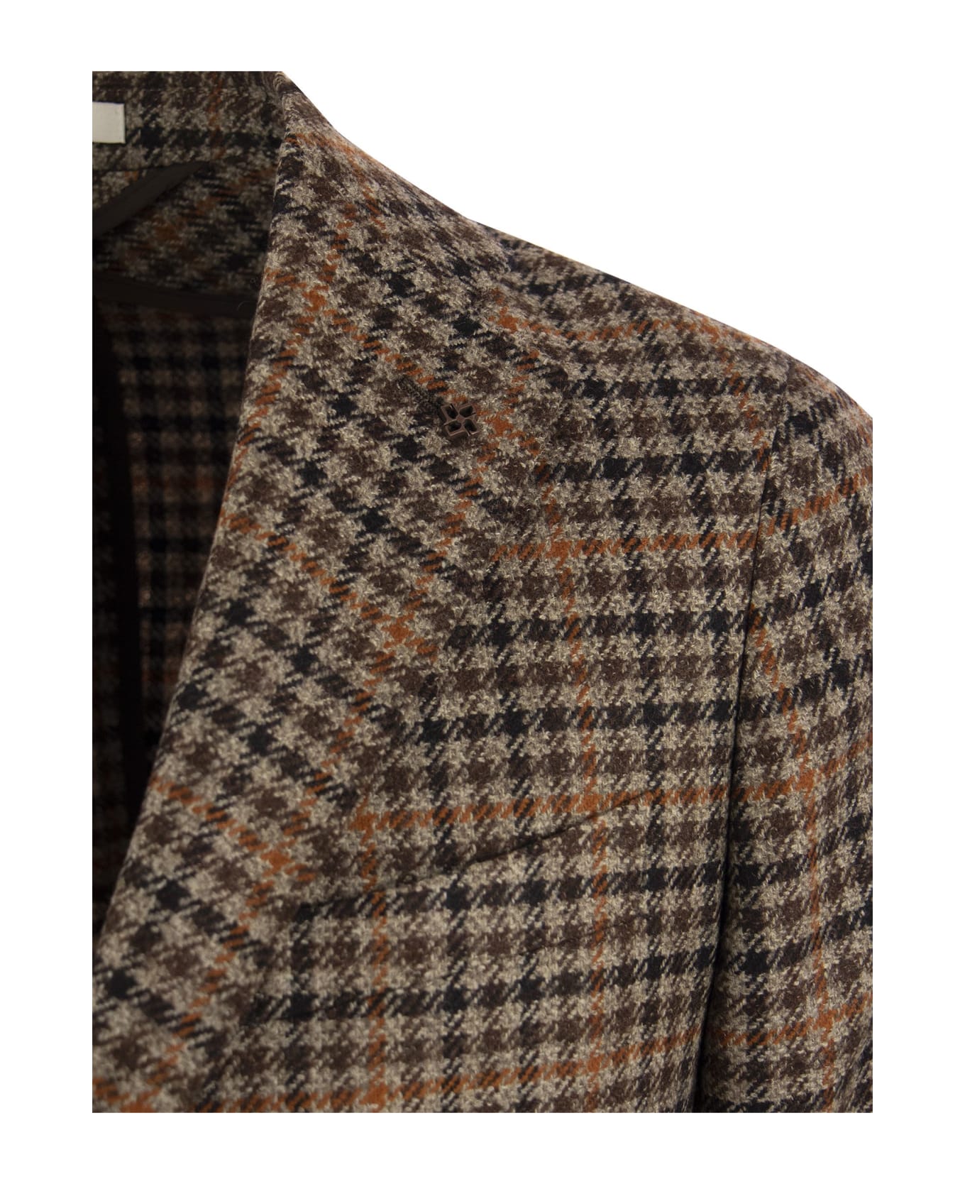 Tagliatore Montecarlo - Wool And Cashmere Checked Blazer - Brown