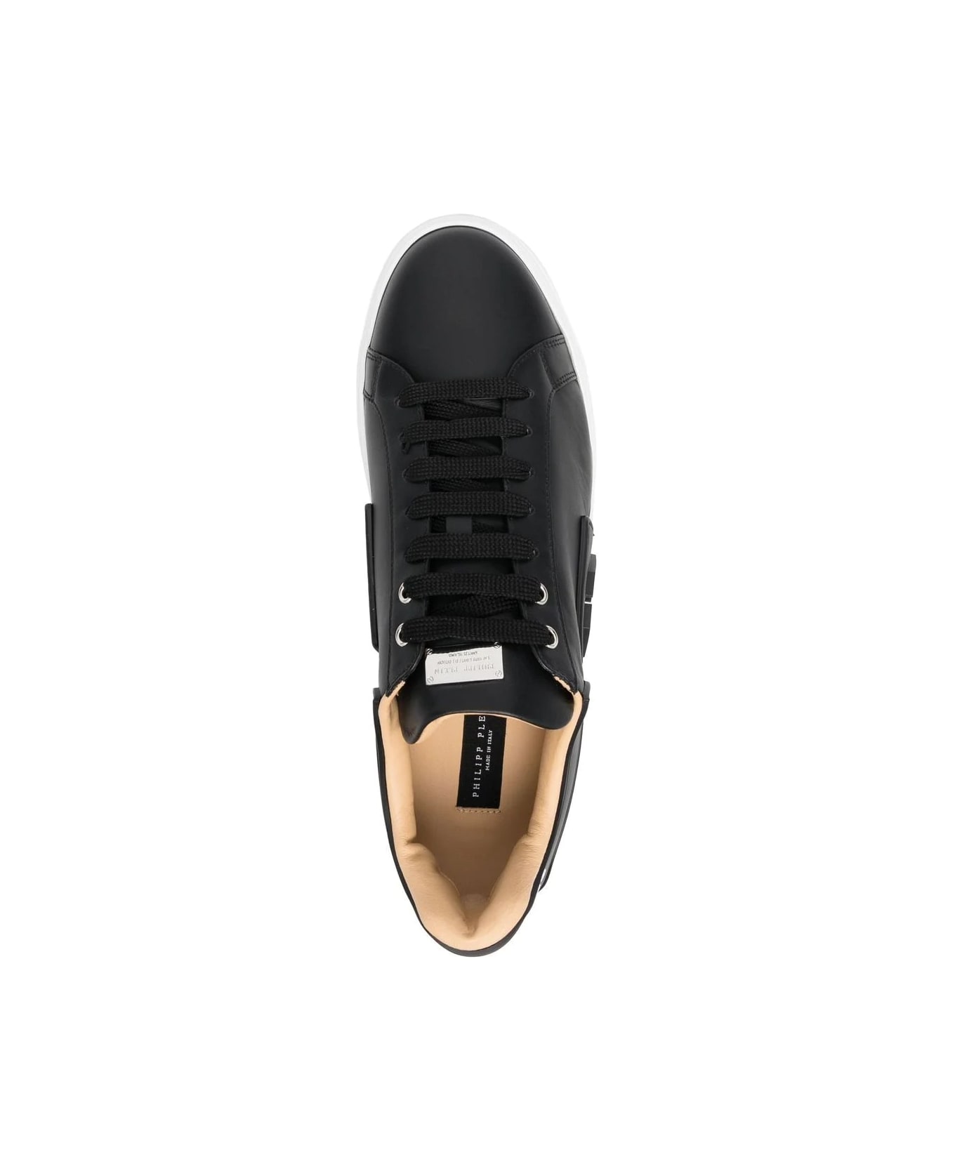 Philipp Plein Hexagon Sneakers In Black Leather - Black