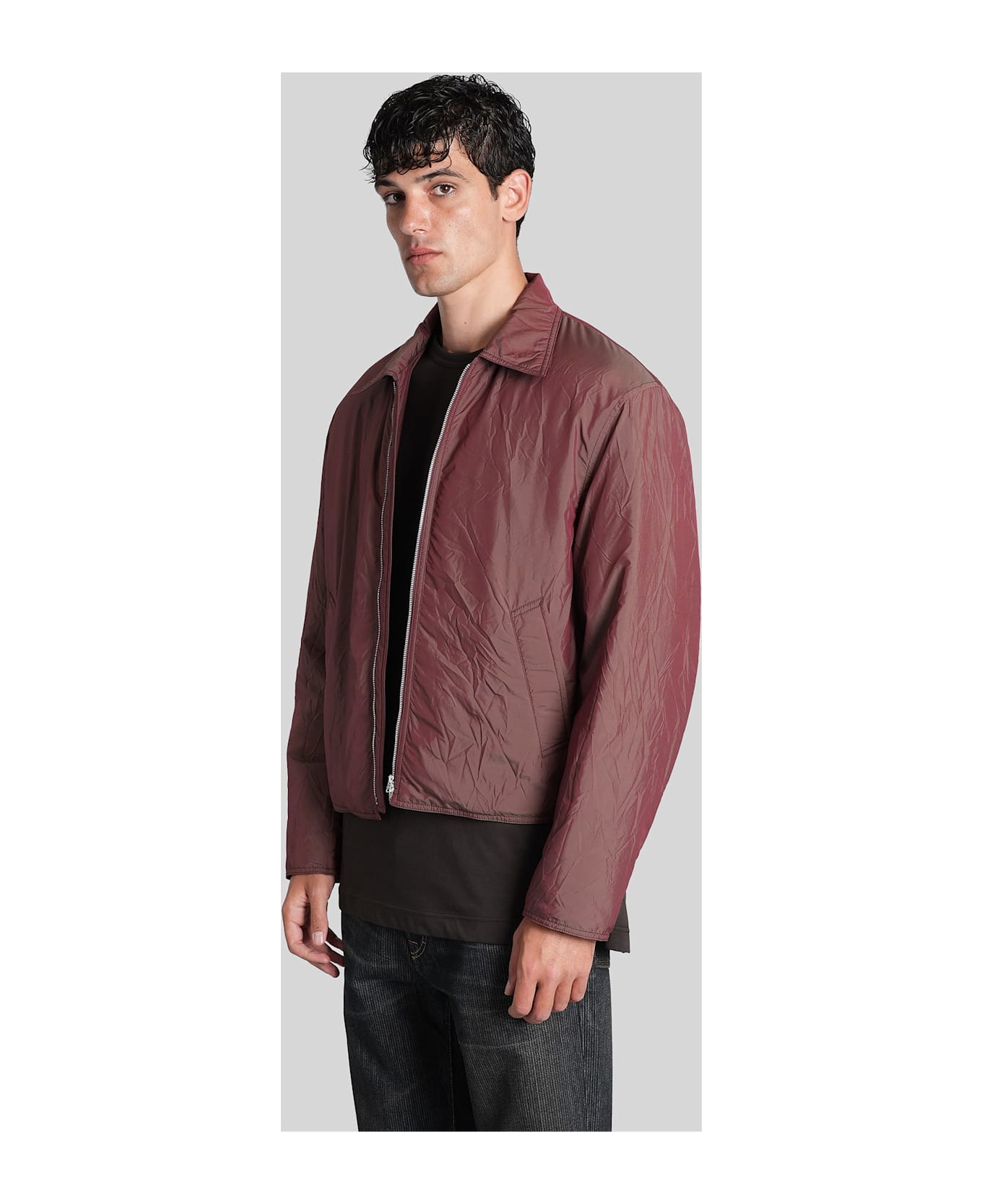 Our Legacy Bomber Jacket In Red Polyamide - red