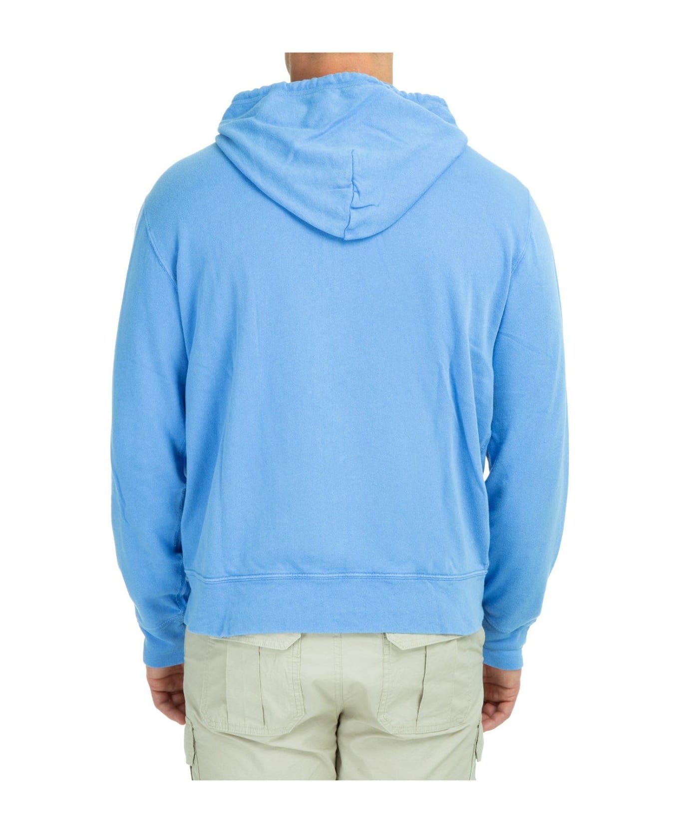 Polo Ralph Lauren Embroidered Pony Zipped Hoodie - Clear Blue
