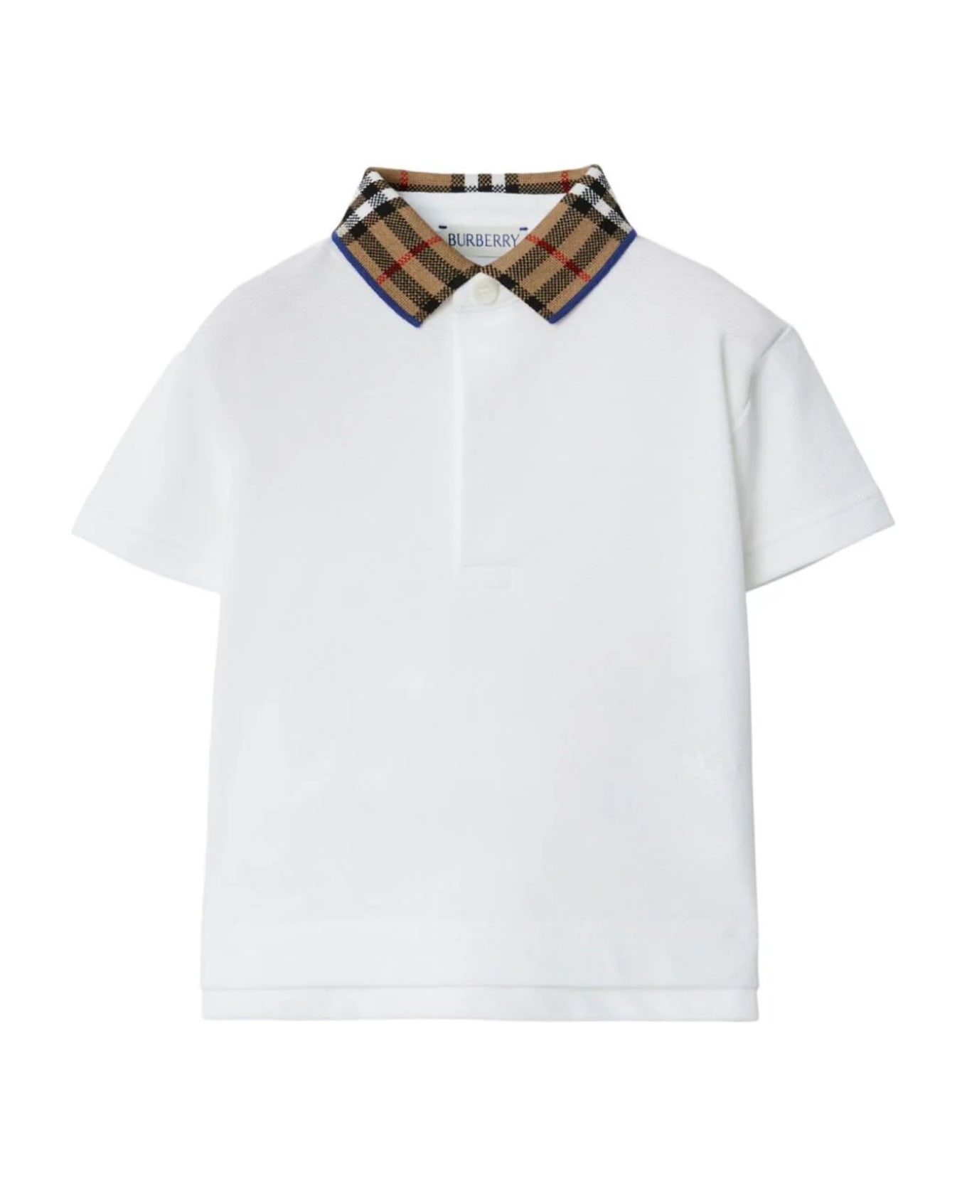 Burberry White Cotton Polo Shirt - White