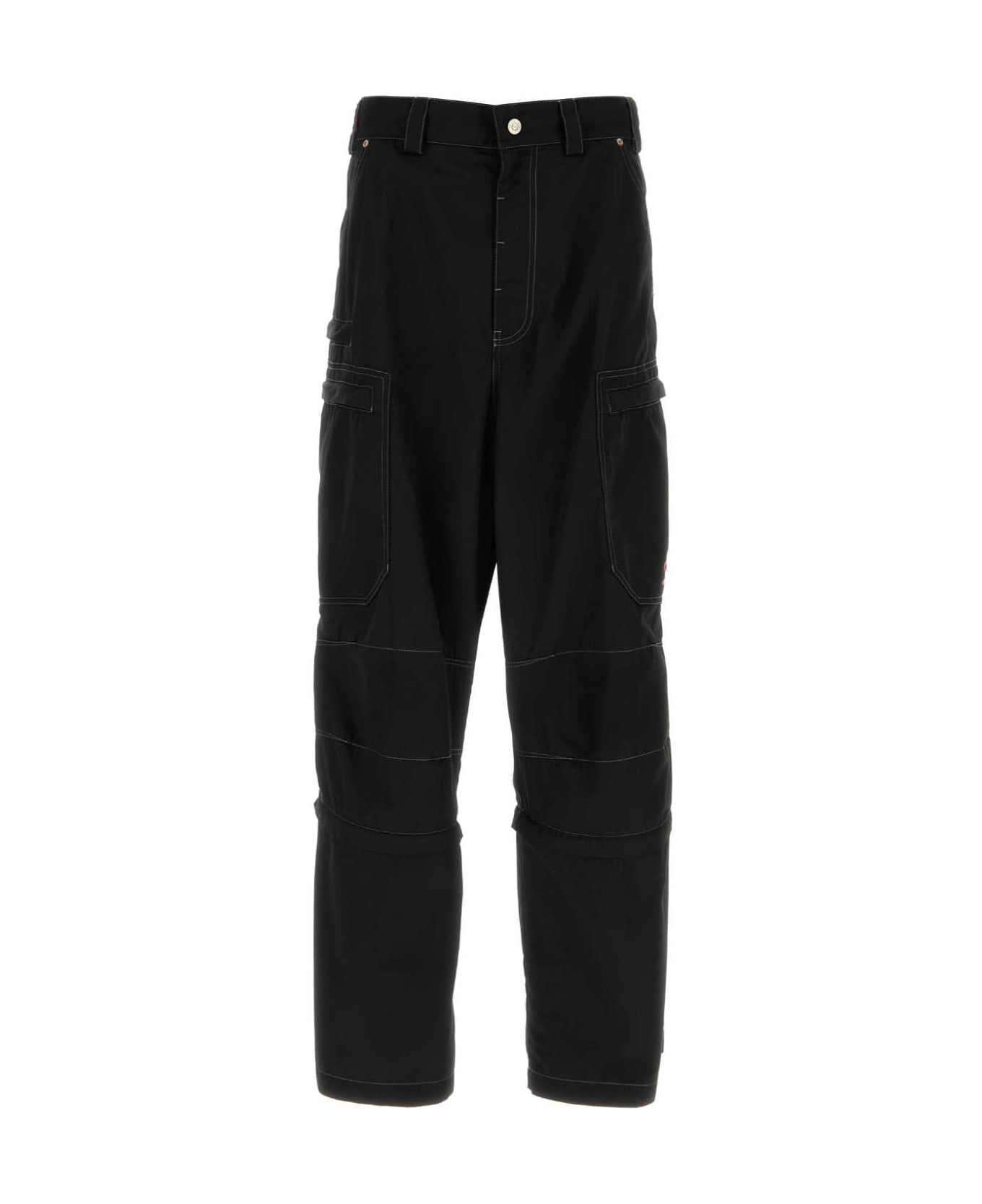 Black Cotton Cargo Pant - Thumbnail 2