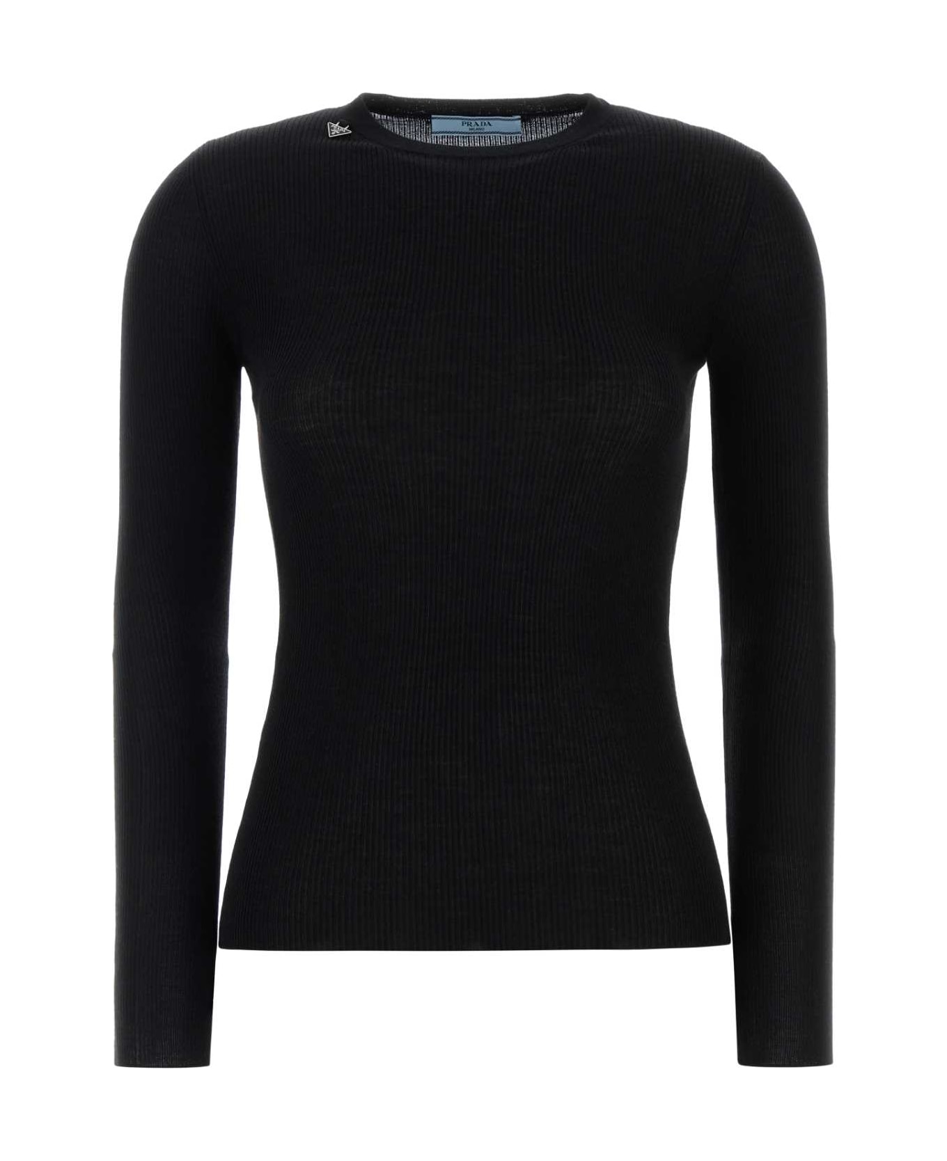 Prada Black Wool Sweater - NERO