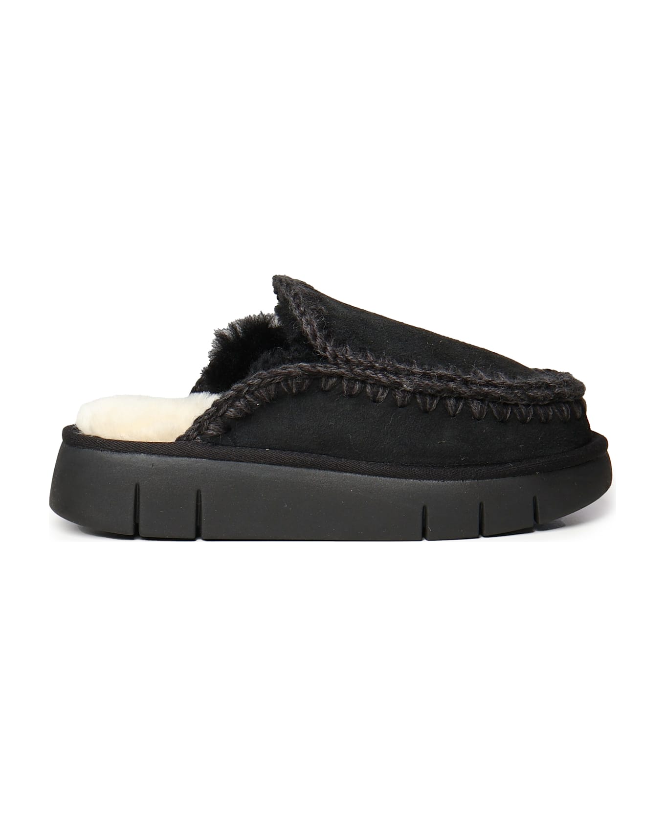 Mou Bounce Clog Mules - Black