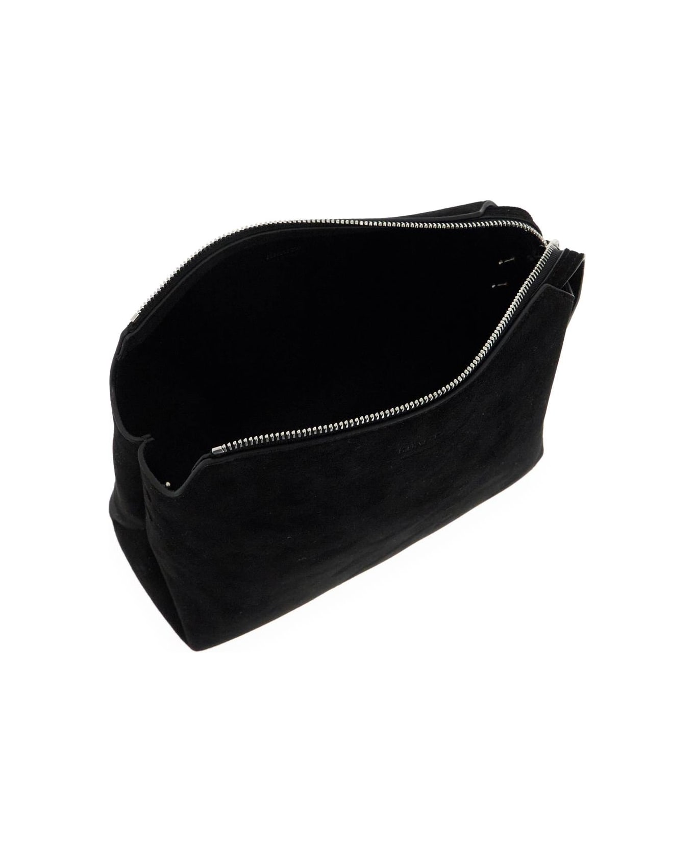 Khaite Suede Leather Lina Clutch Bag - BLACK (Black)