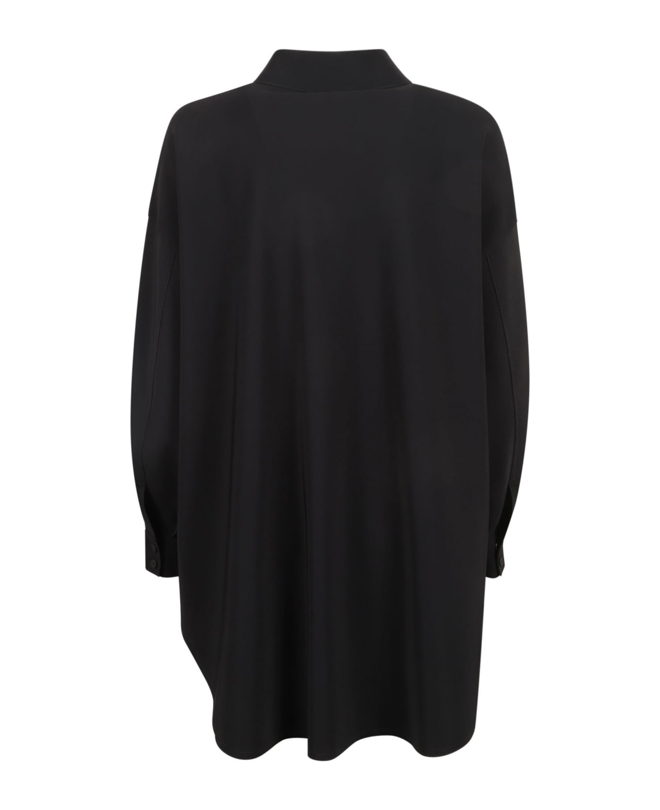 Herno Oversized Plain Buttoned Jacket - Black
