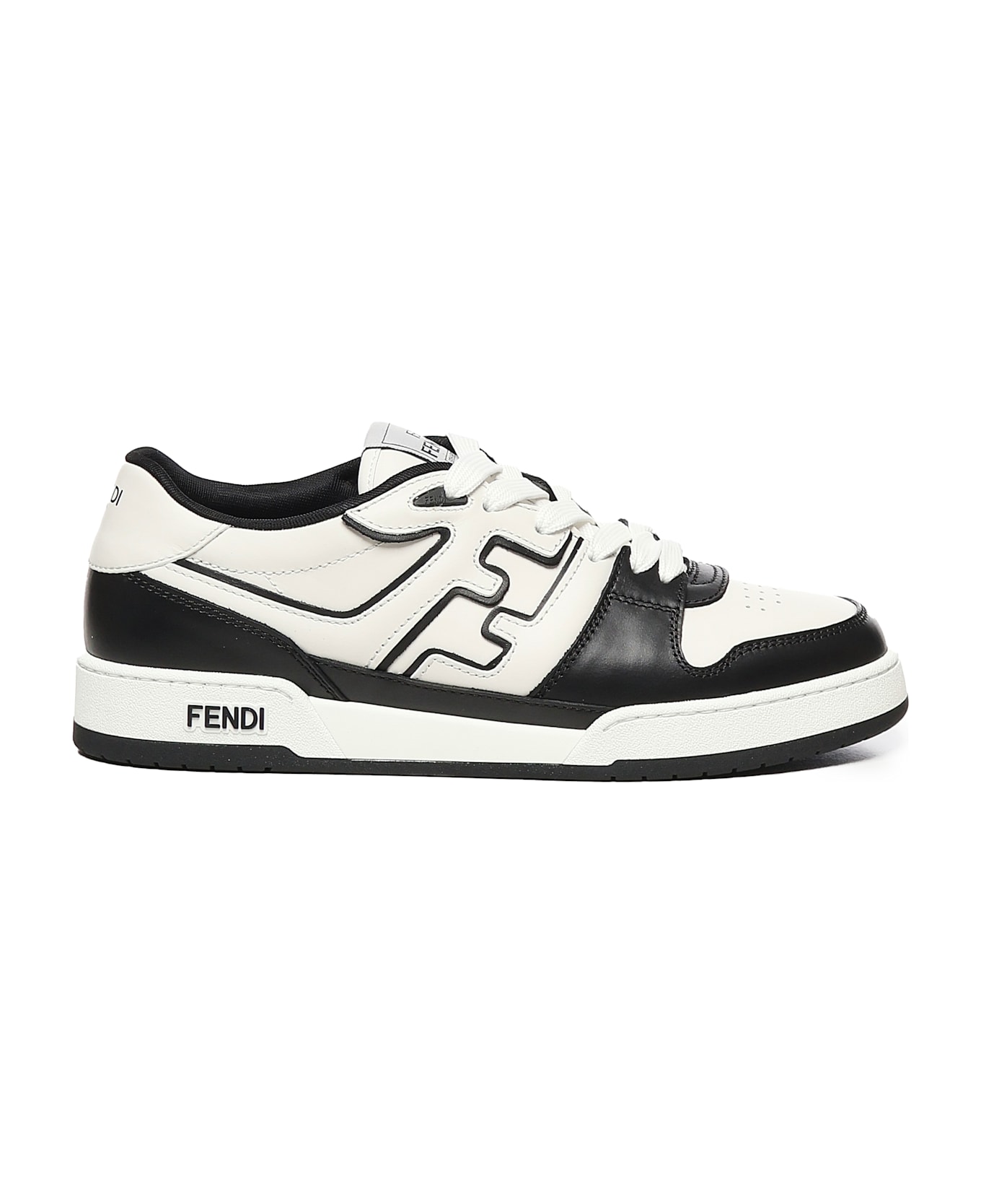 Fendi Match Sneaker - WHITE, black