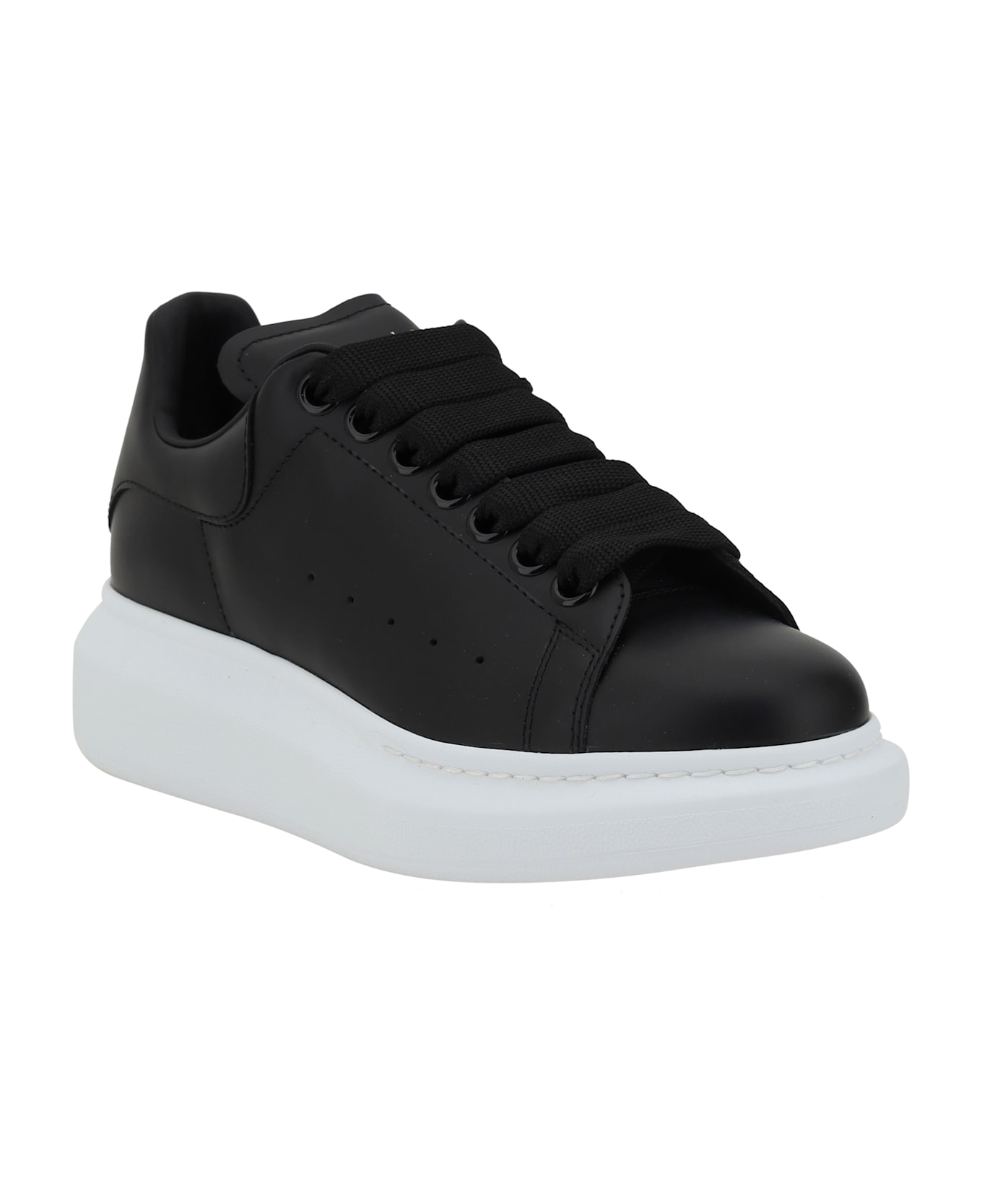 Alexander McQueen Leather Sneakers - Black