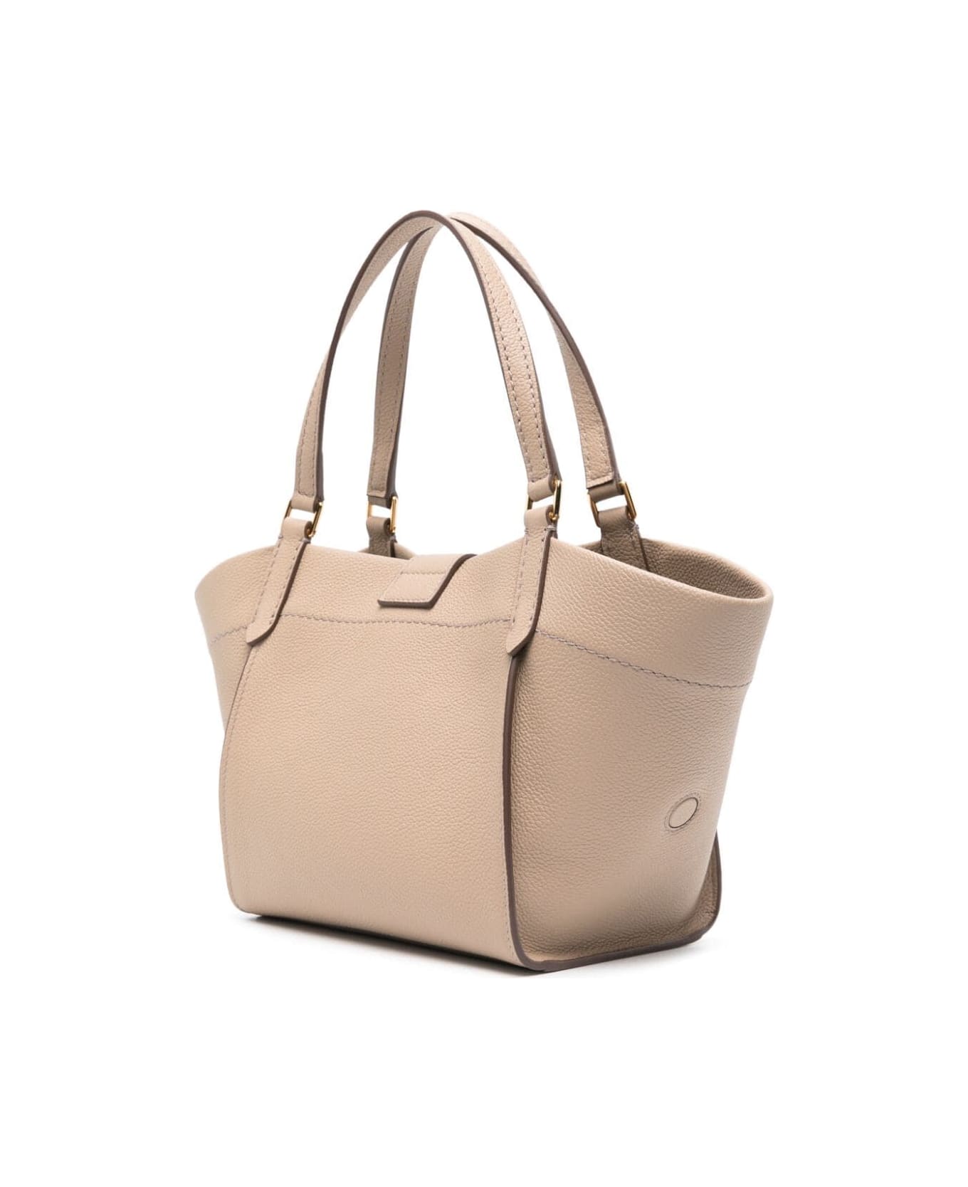 Tom Ford Grain Leather Small Tote - Silk Taupe
