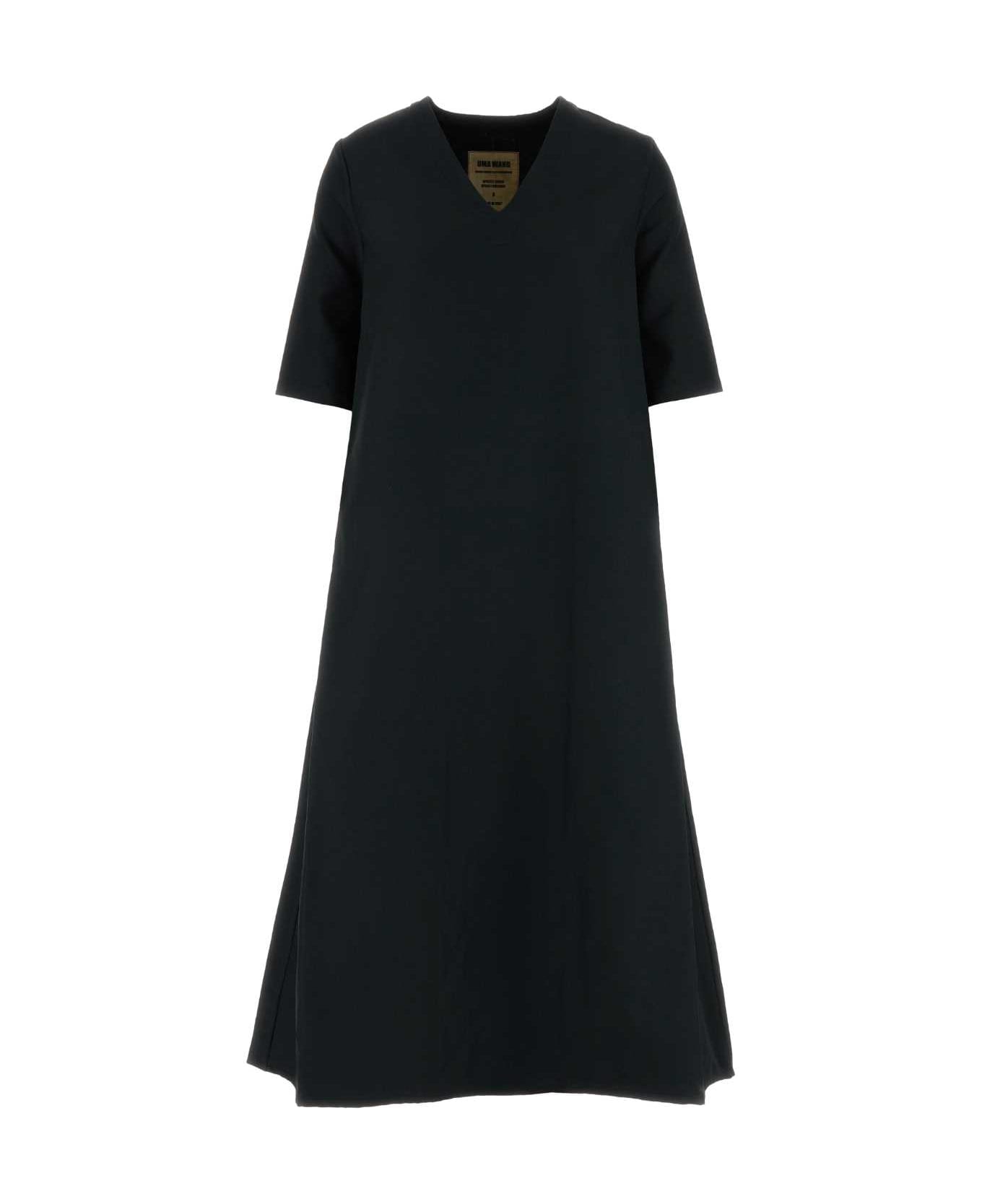 Uma Wang Slate Polyester Apostle Dress - BLACK
