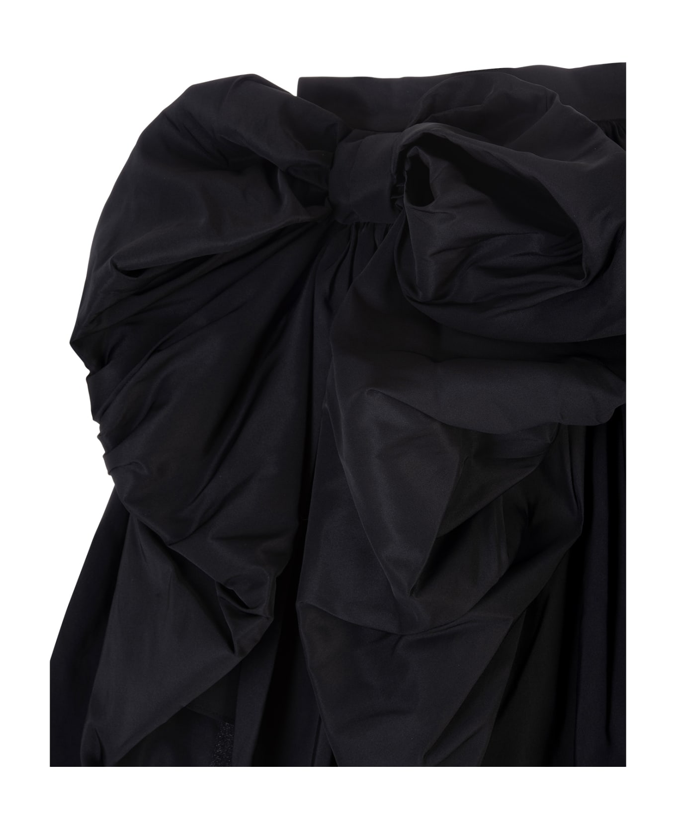 Alexander Mcqueen Bow Detail Slim Skirt In Black 775618qeacm 1000 main image 0