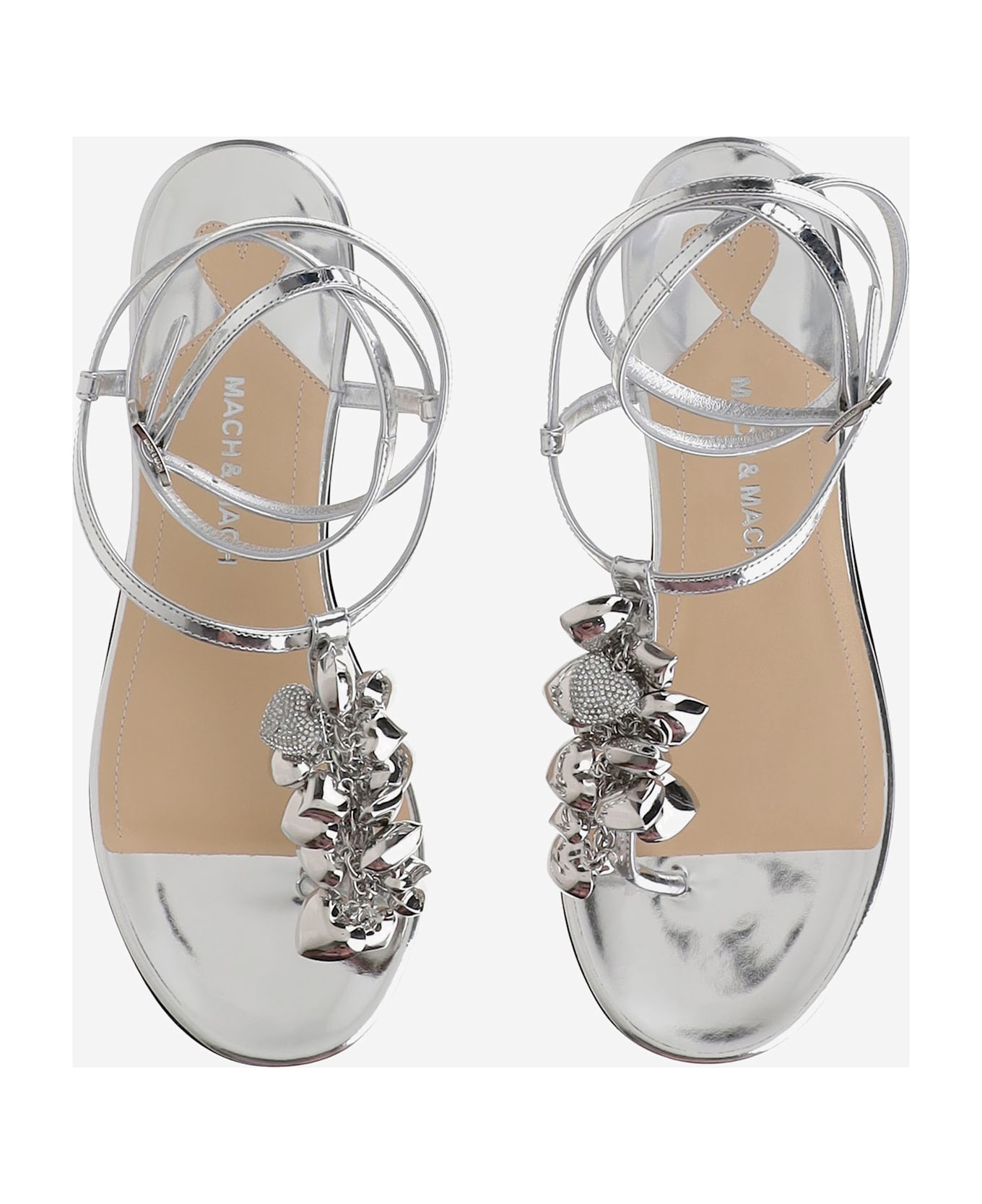 Mach 
Mach Sandal With Metallic Decoration - Silver