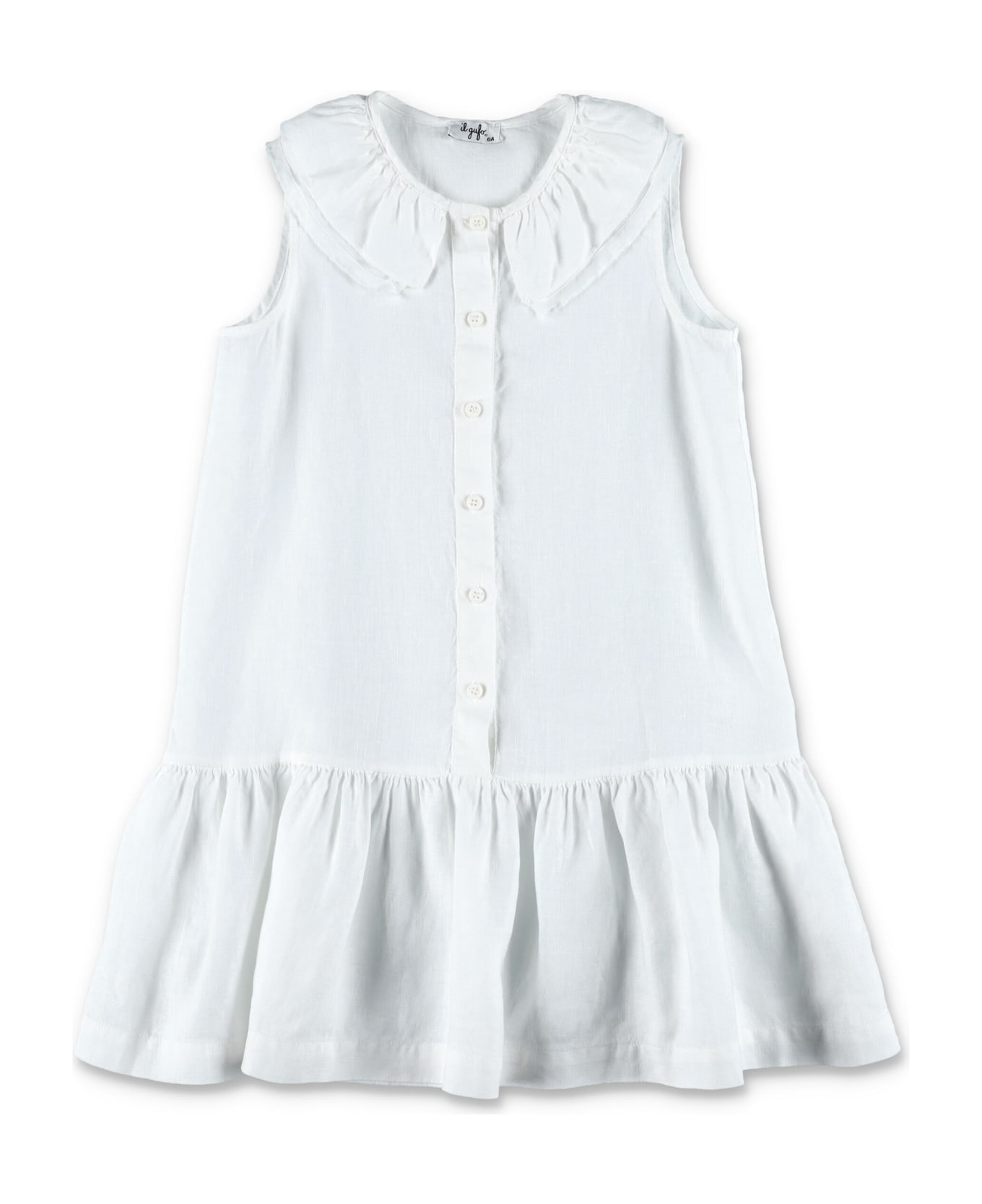 Il Gufo Linen Dress - WHITE