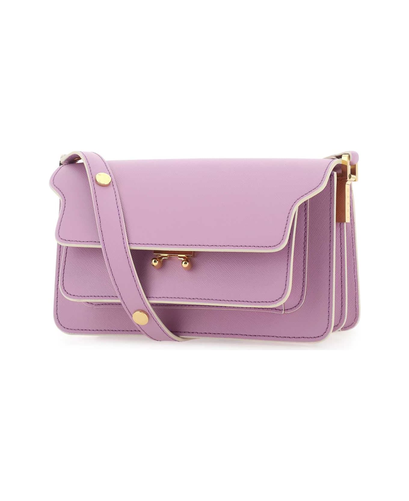 Marni Lilac Leather Mini Trunk Soft Shoulder Bag - LIGHTLILA