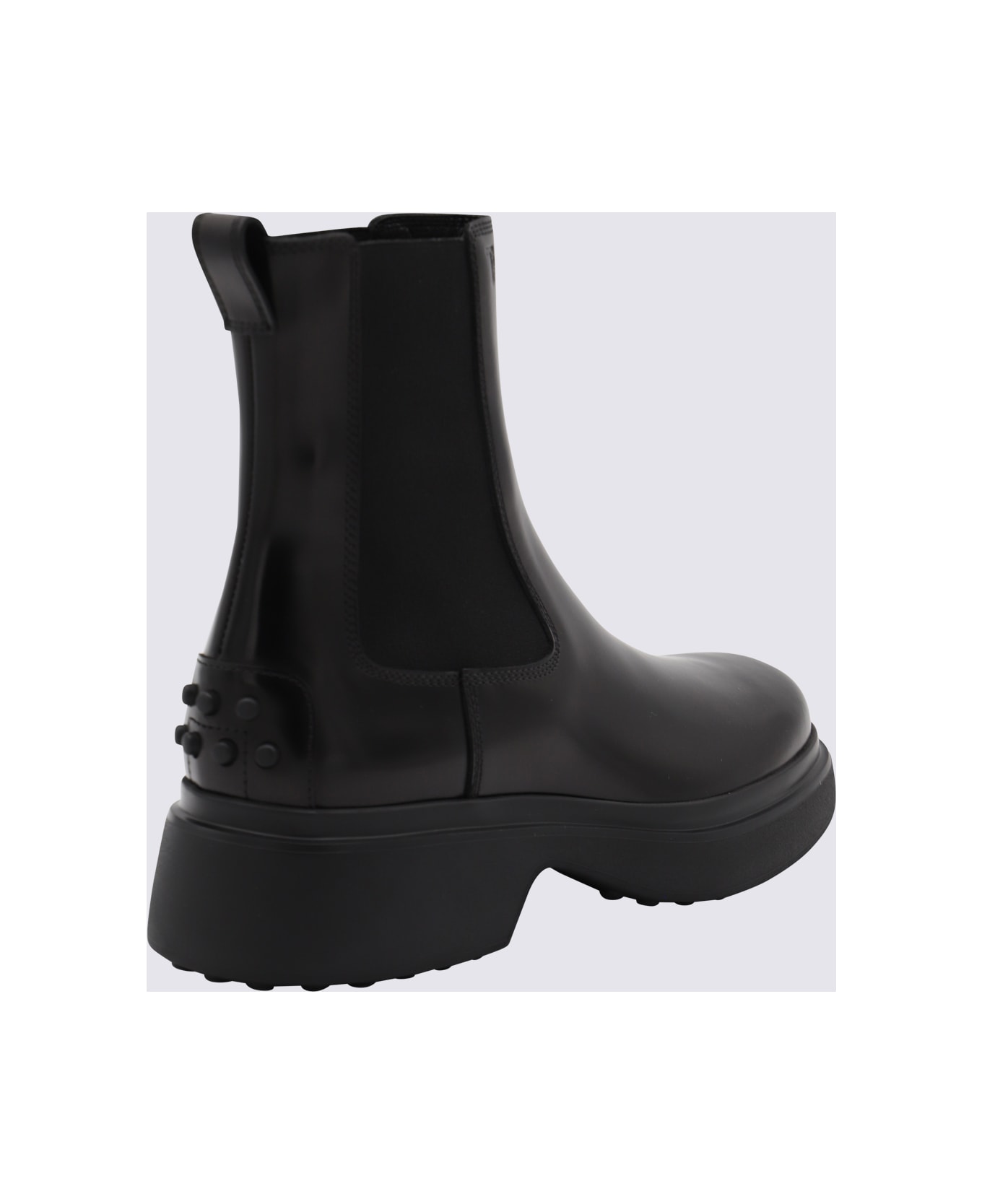 Tod
s Black Leather Boots - Black