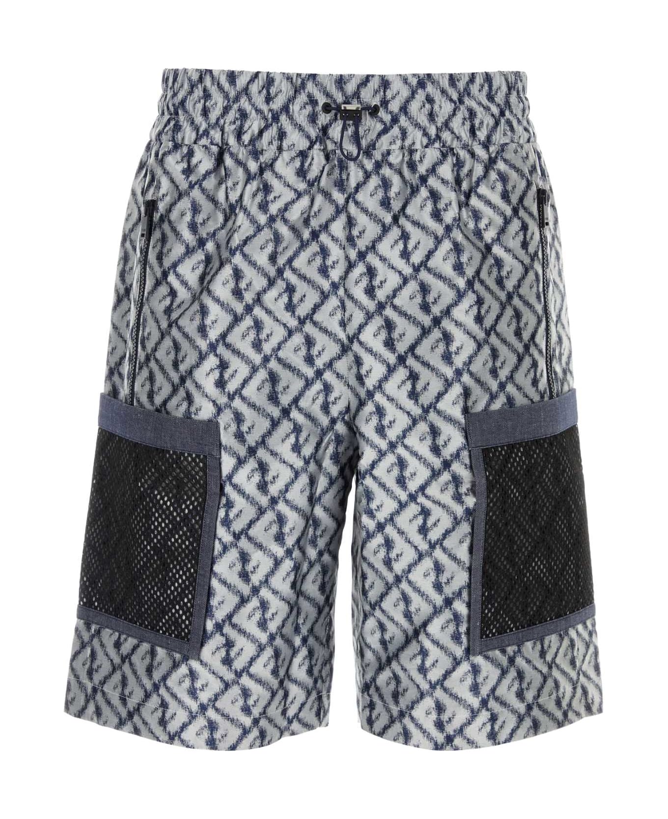 Fendi Embroidered Polyester Bermuda Shorts - F1KRN