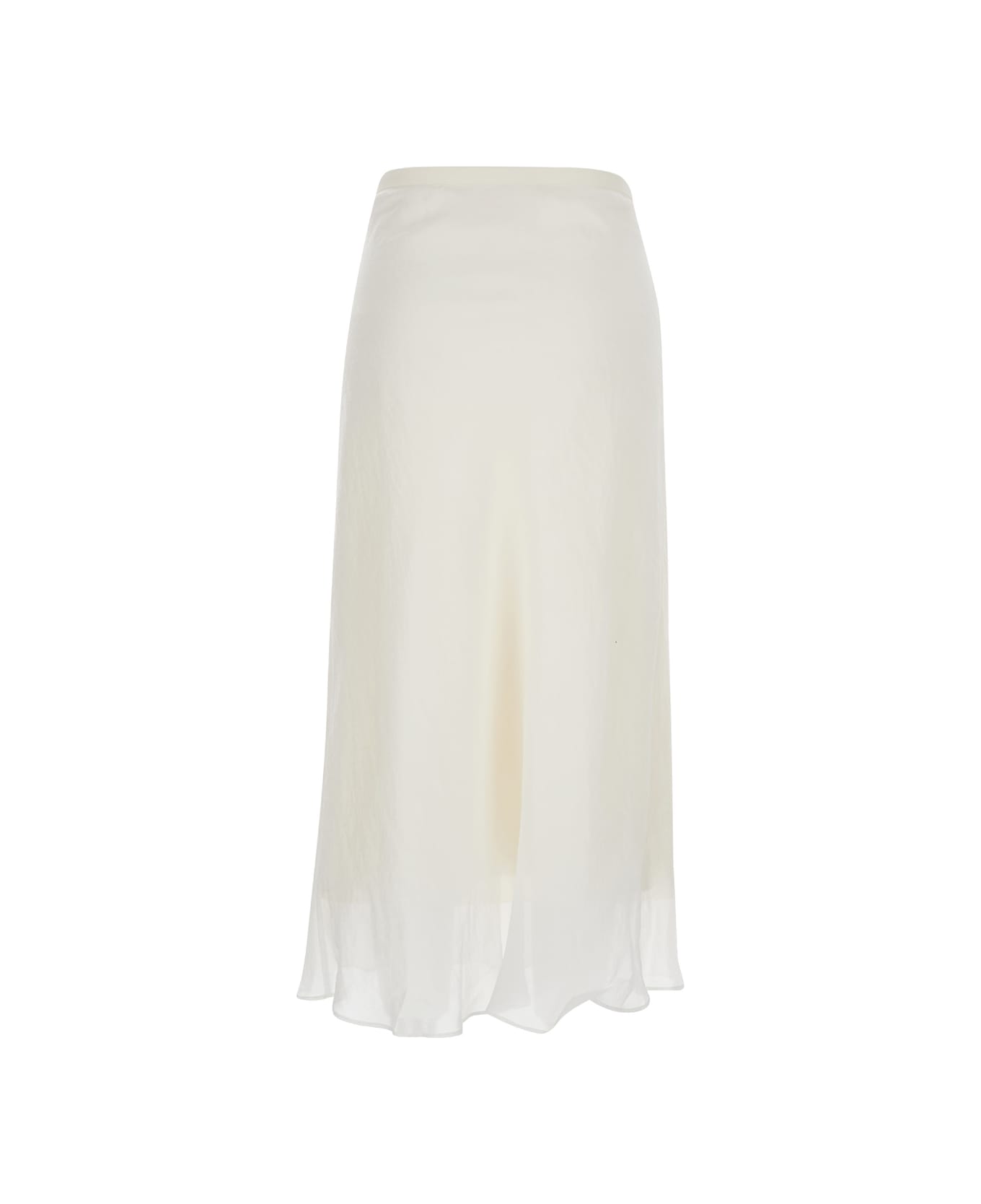Dunst Layered Satin Skirt - White スカート