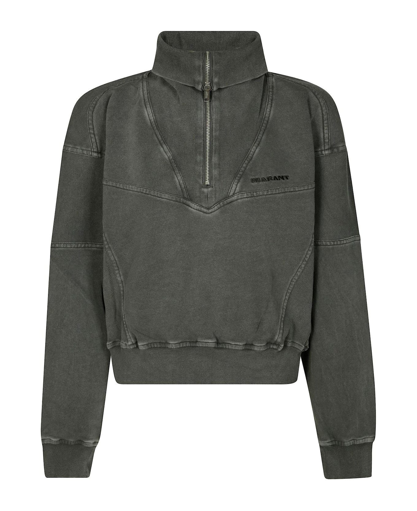 Marant Étoile Yaele Half-zip Sweatshirt - Grigio