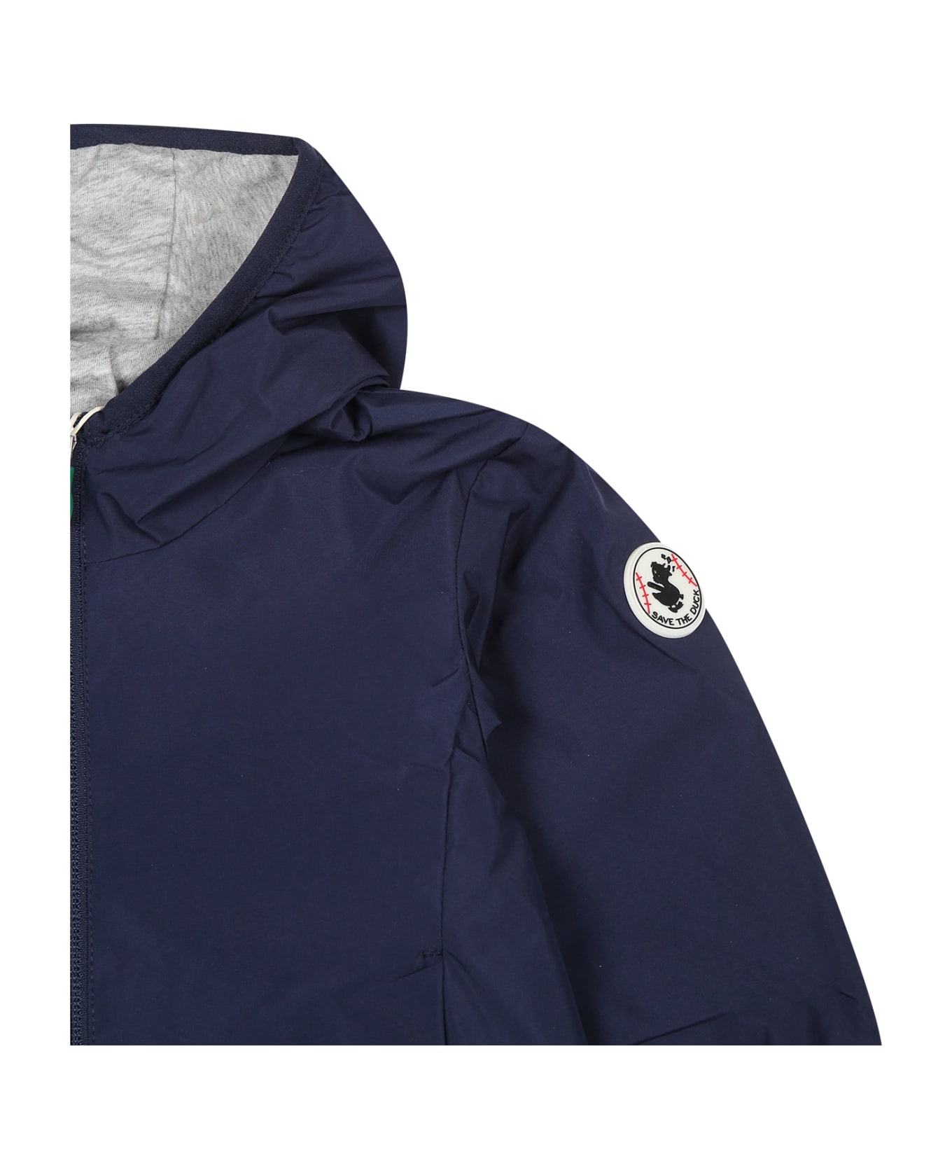 Save the Duck Blue Coco Windbreaker For Babykids With Logo - Blue コート＆ジャケット