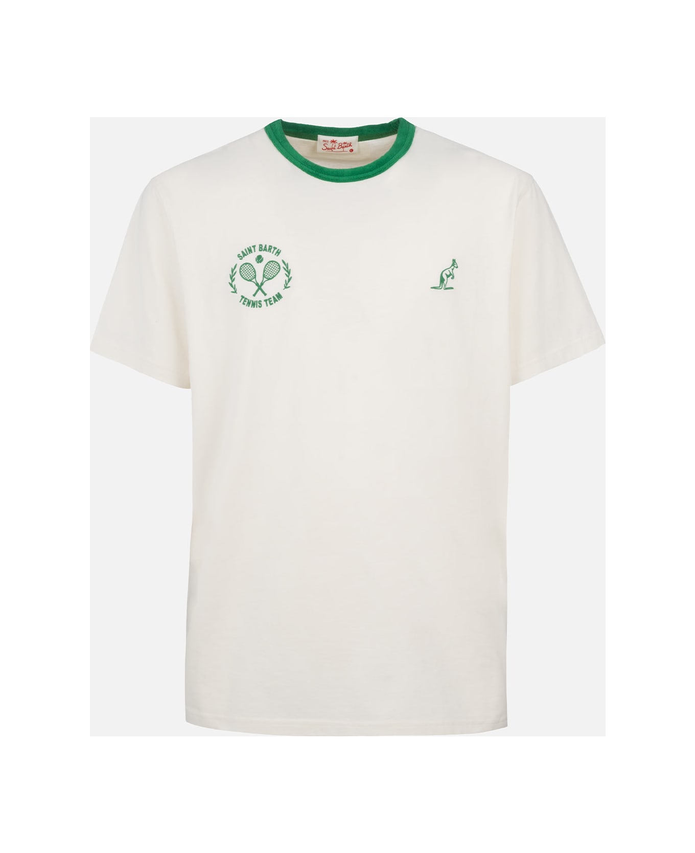 MC2 Saint Barth Man White Cotton T-shirt Dover With Australian Embroidery | Australian Brand Special Edition - WHITE