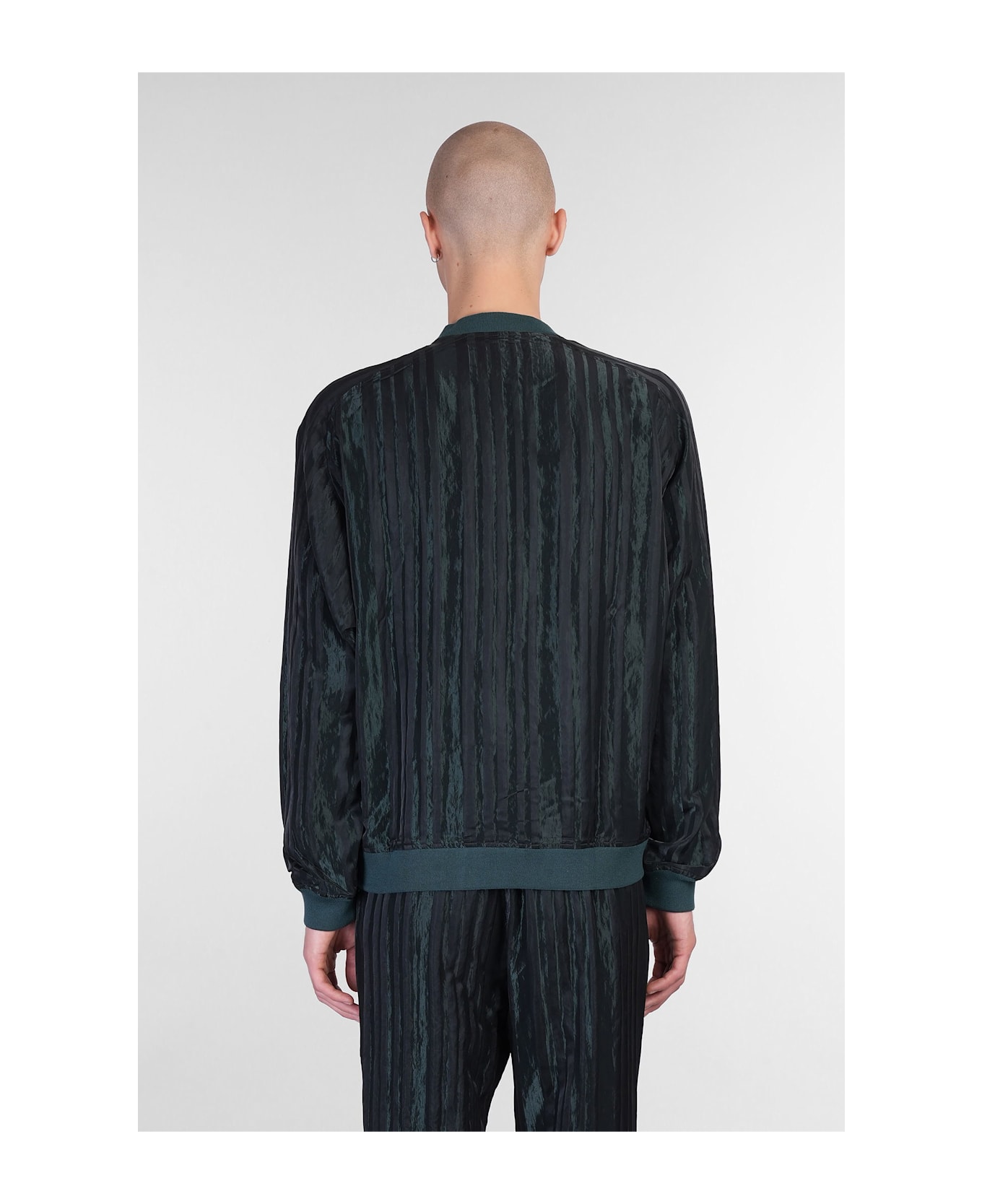 Needles Bomber Jacket In Green Rayon - green