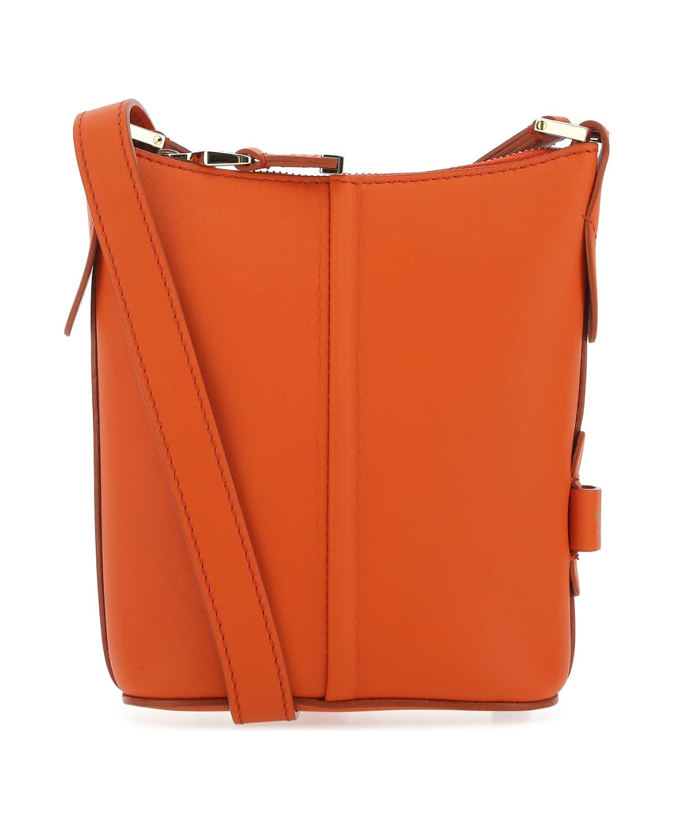 Max Mara Orange Leather Riviers Crossbody Bag - 022