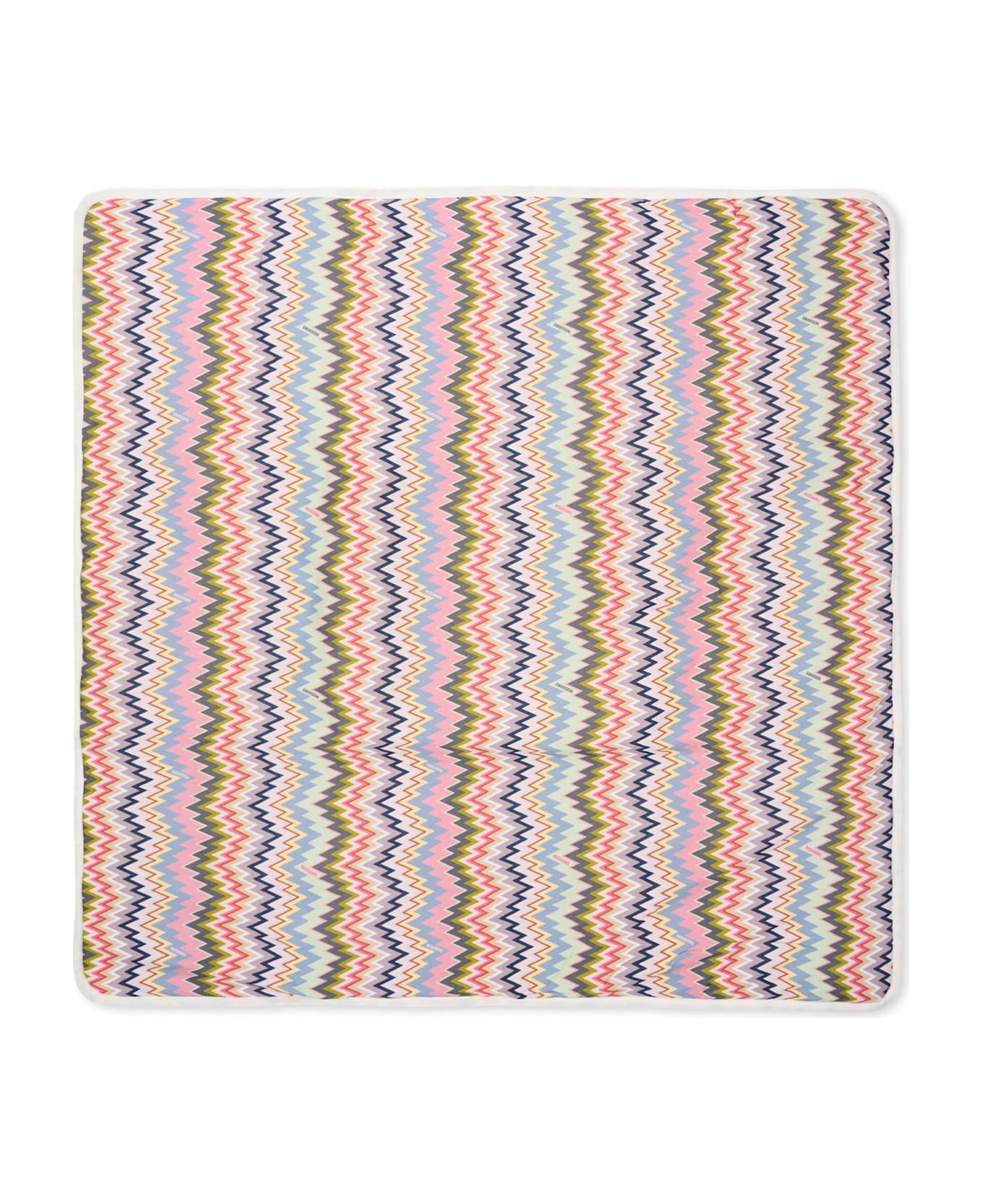 Missoni Colorful Zig Zag Blanket For Baby Girl - Multicolor