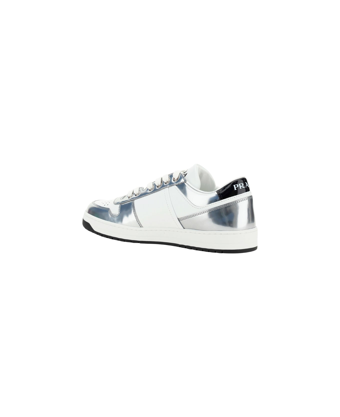 Prada Downtown Sneakers - Bianco+argento