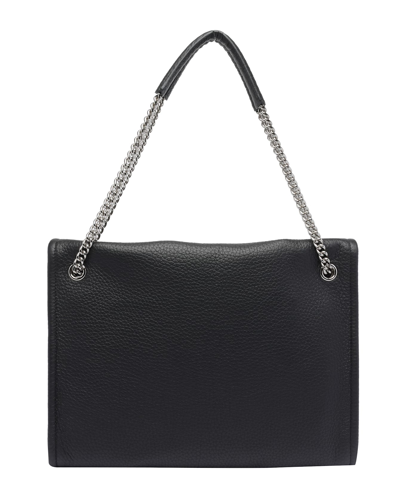 Orciani Logo Shoulder Bag - Black
