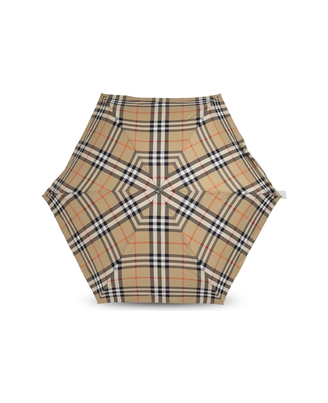 Burberry Checked Folded Press-stud Umbrella - SANDIPCHECK