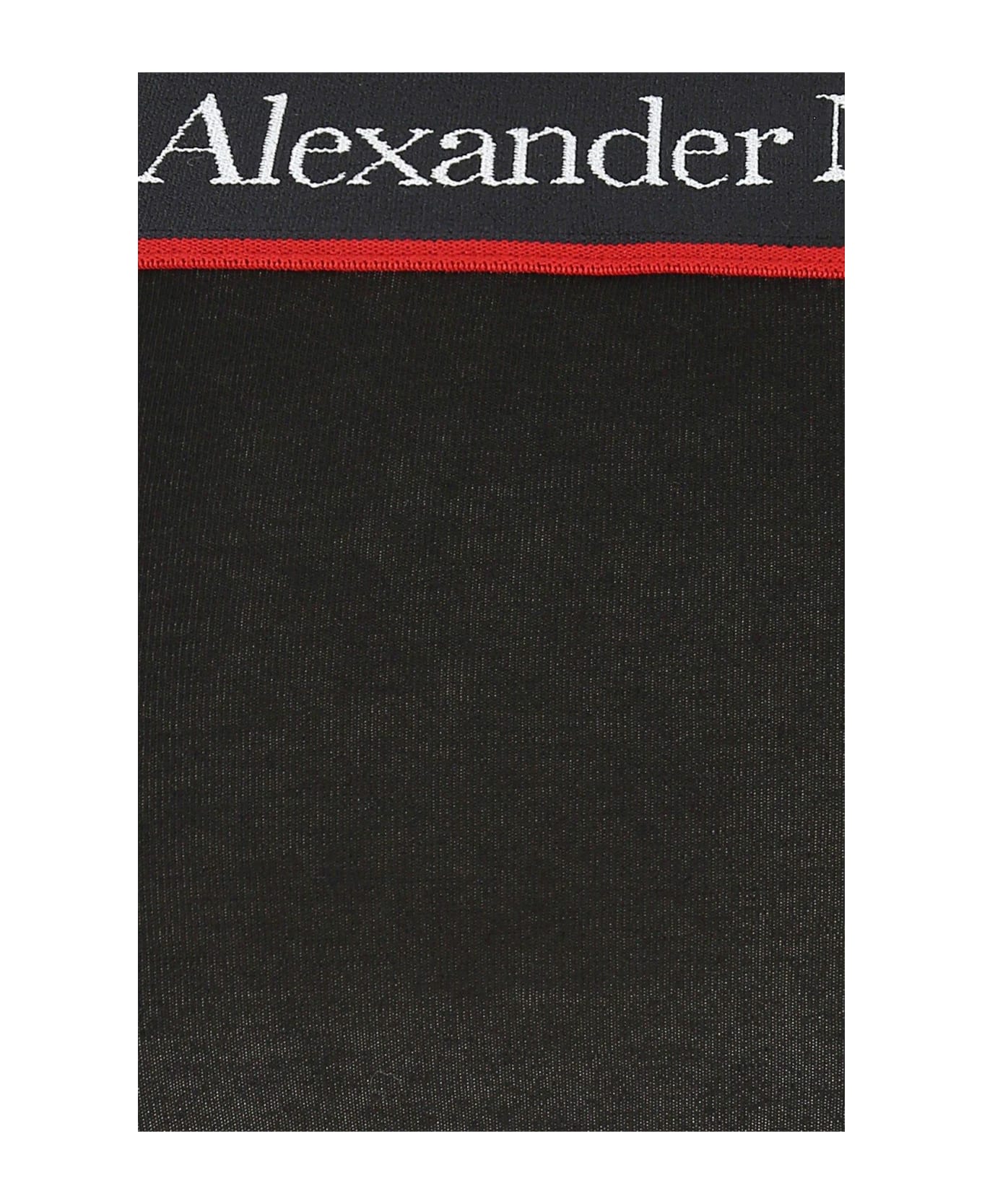 Alexander McQueen Black Stretch Cotton Slip - Black