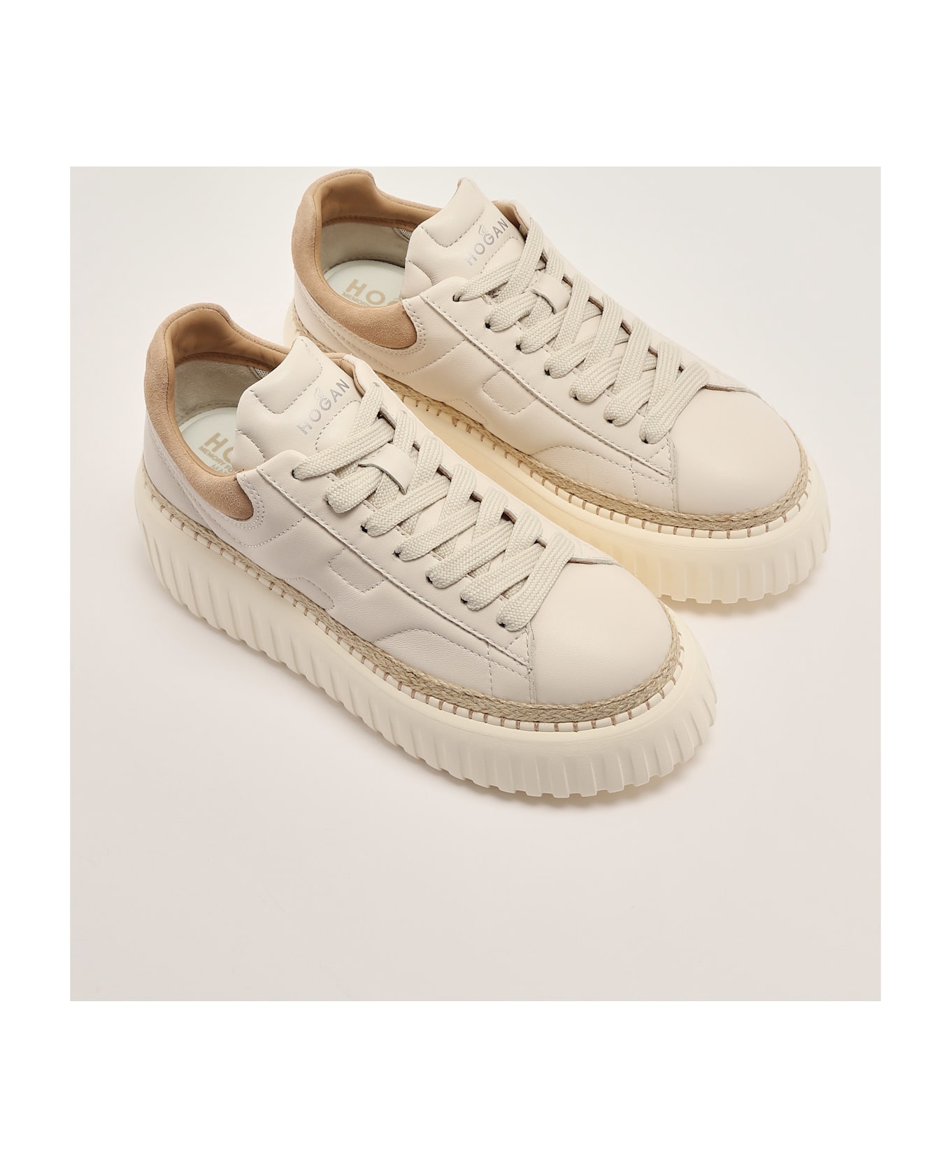 Hogan H Stripes H 569 Allacciato Sneaker - BURRO-CUOIO