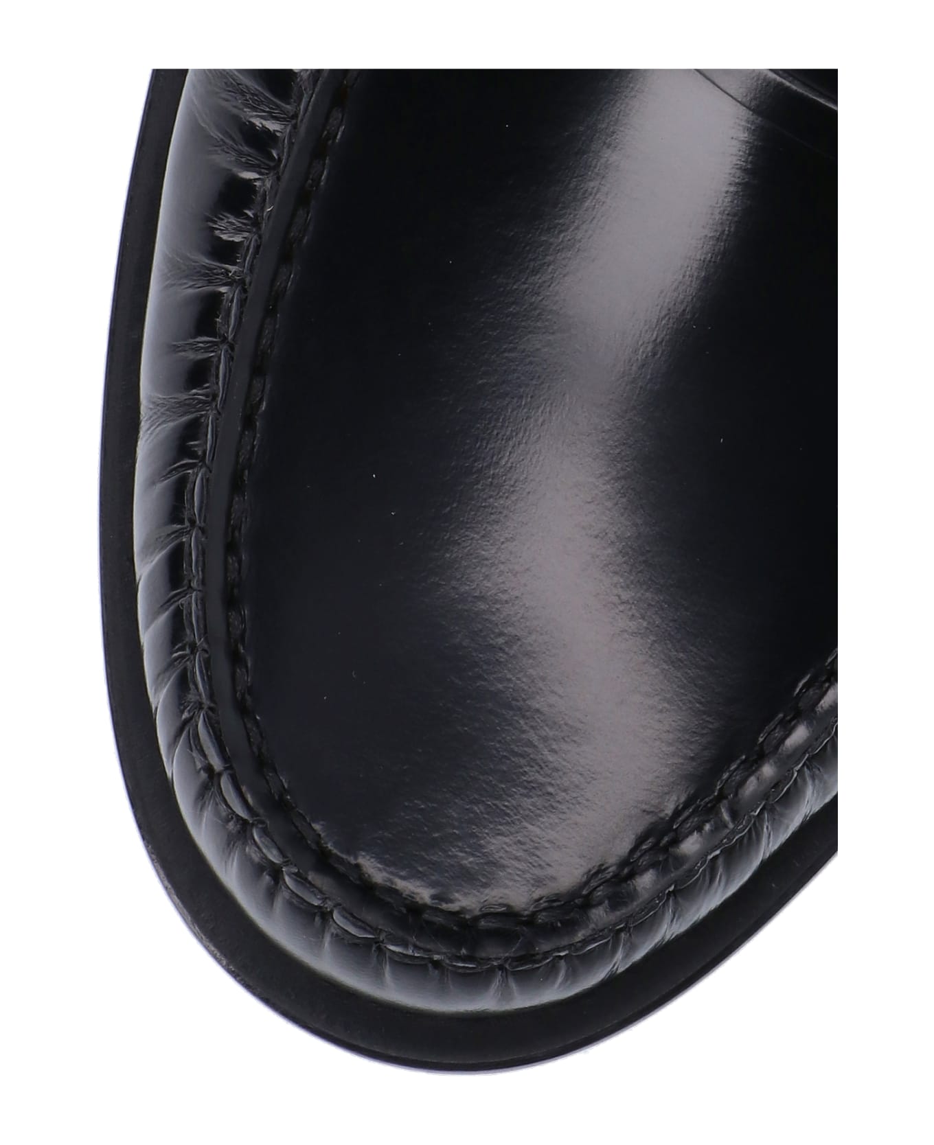 Ferragamo Embossed Logo Loafers - Black   ローファー＆デッキシューズ