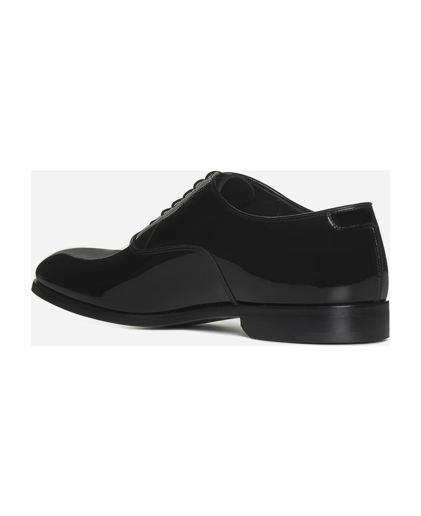 Doucal's Patent Leather Oxford Shoes - BLACK