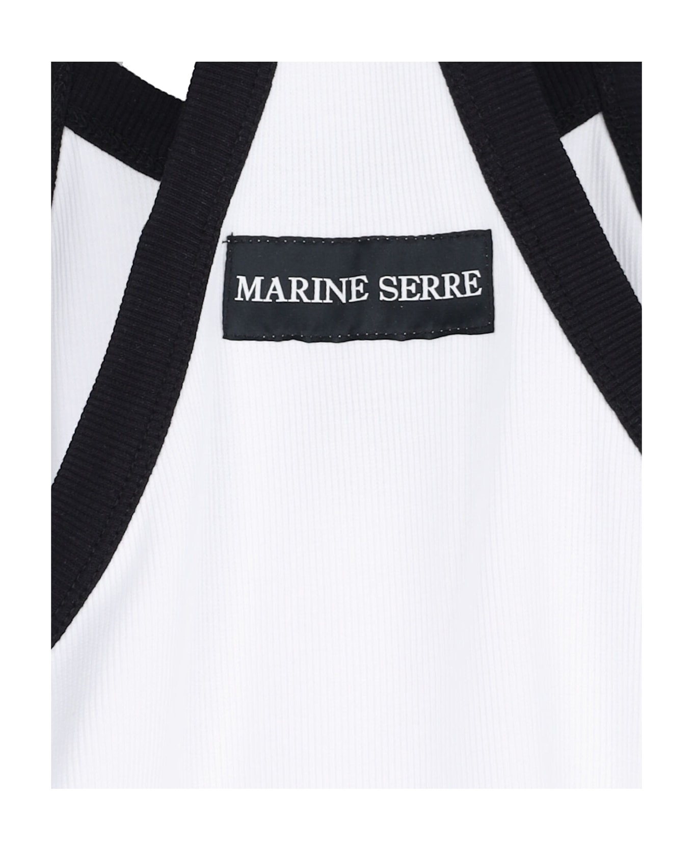 Marine Serre Tank Top Logo - White