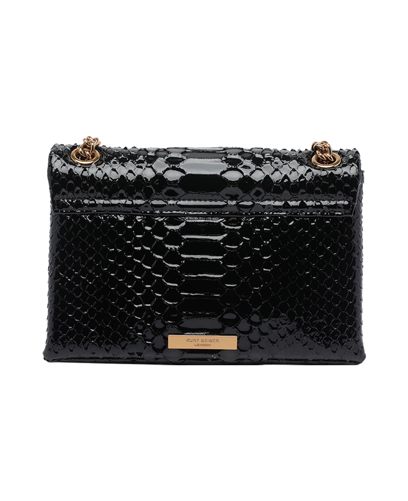 Kurt Geiger Kensington Medium Snake Crossbody Bag - Black ショルダーバッグ