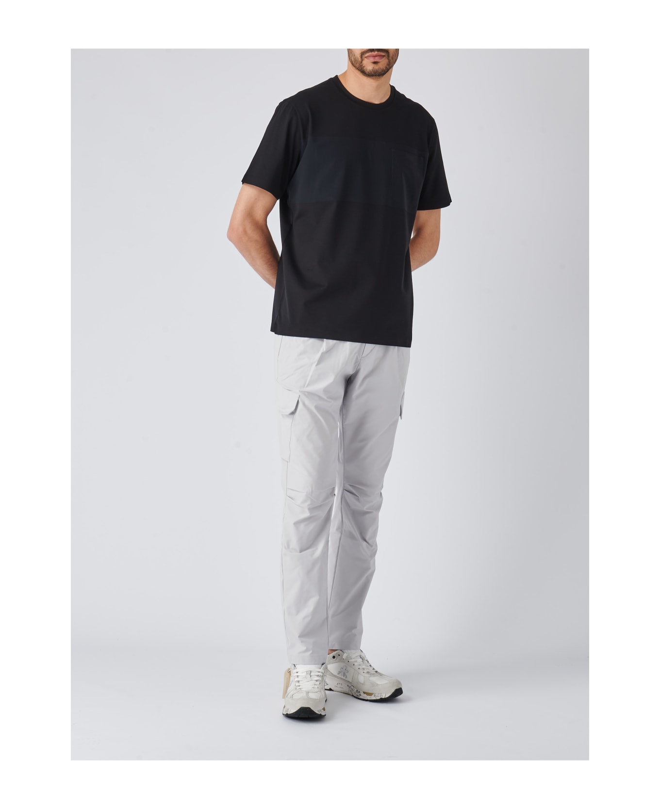Herno Pantalone Laminer Con Tasca A Trousers - GREY