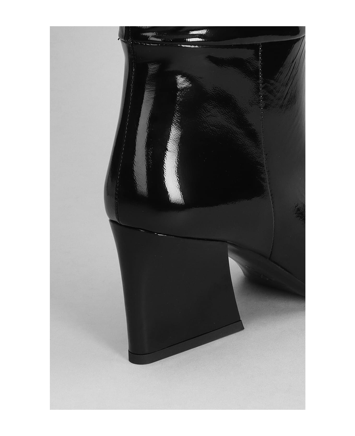 Marc Ellis High Heels Boots In Black Patent Leather - black