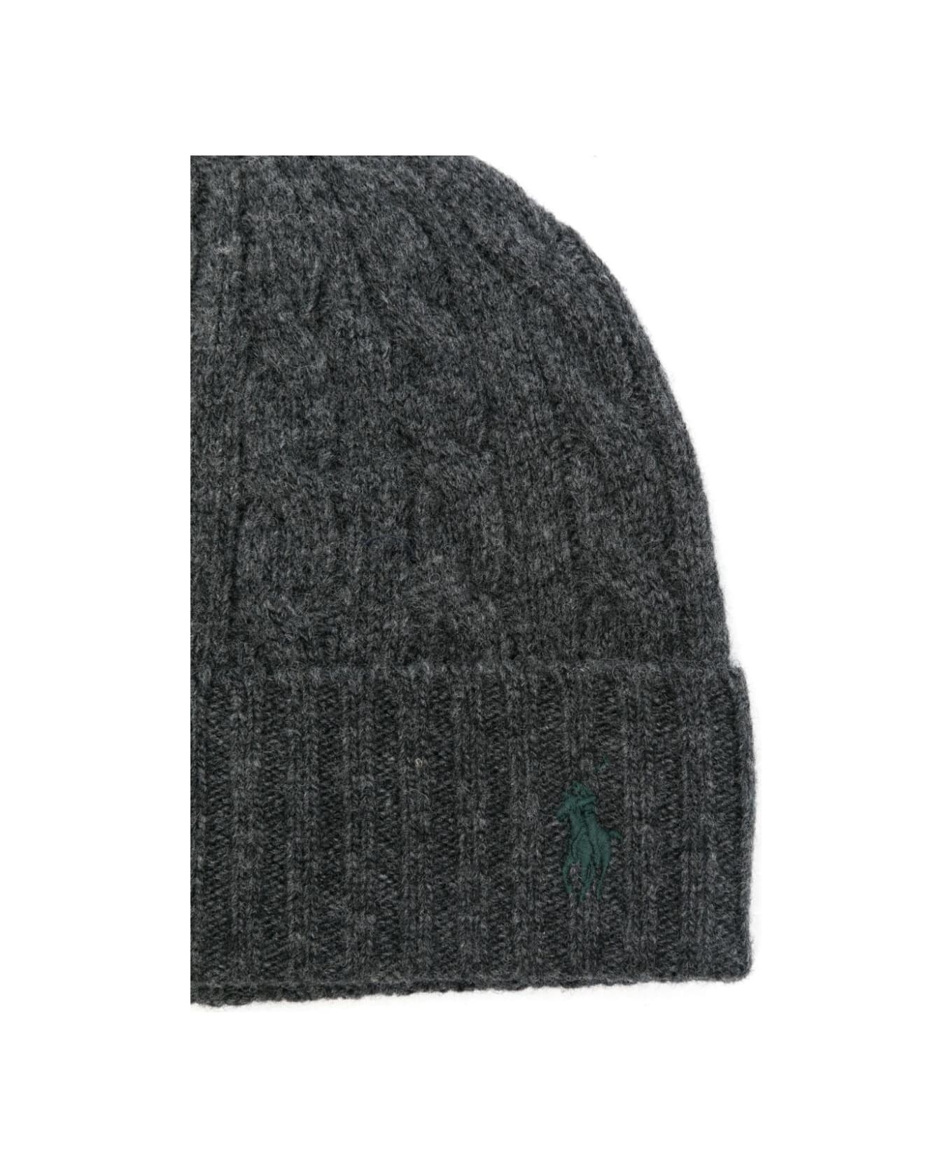 Ralph Lauren Hat Beanie Classic Polo Wool Blend - Barclay Grey Heather