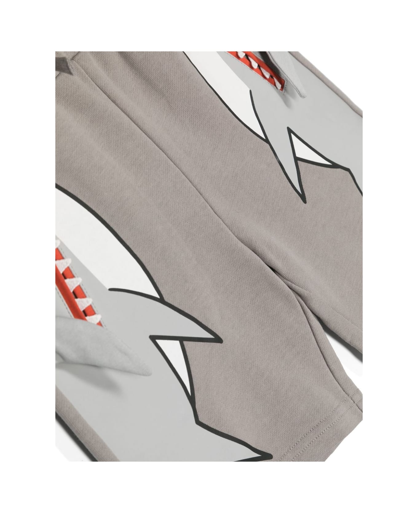Stella McCartney Kids Double Shark Motif Jersey Shorts - Grey