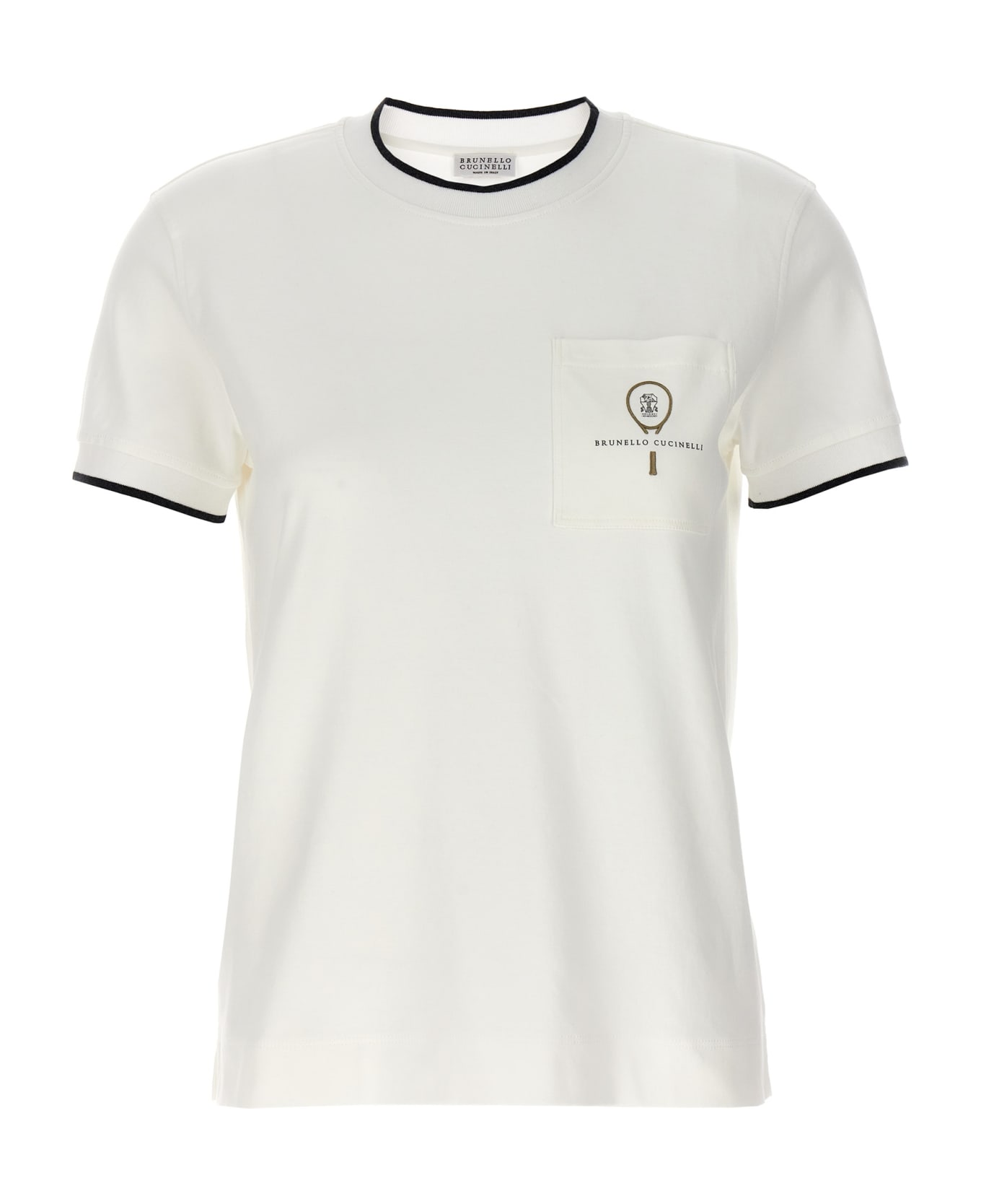 Brunello Cucinelli Logo T-shirt - White Tシャツ