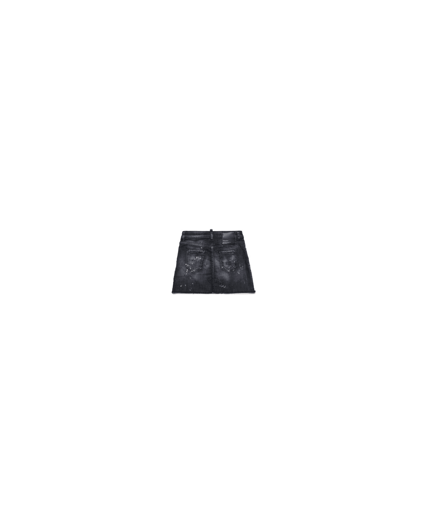 Dsquared2 Ripped Denim Skirt - Black