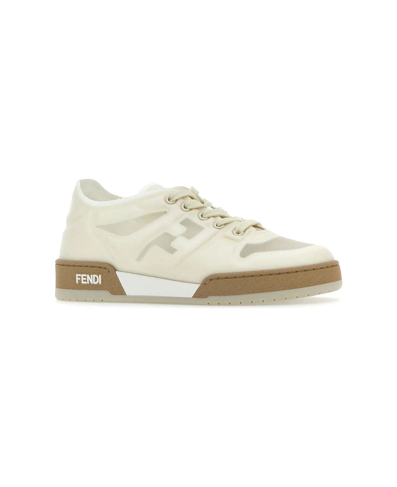 Fendi Ivory Mesh Sneakers