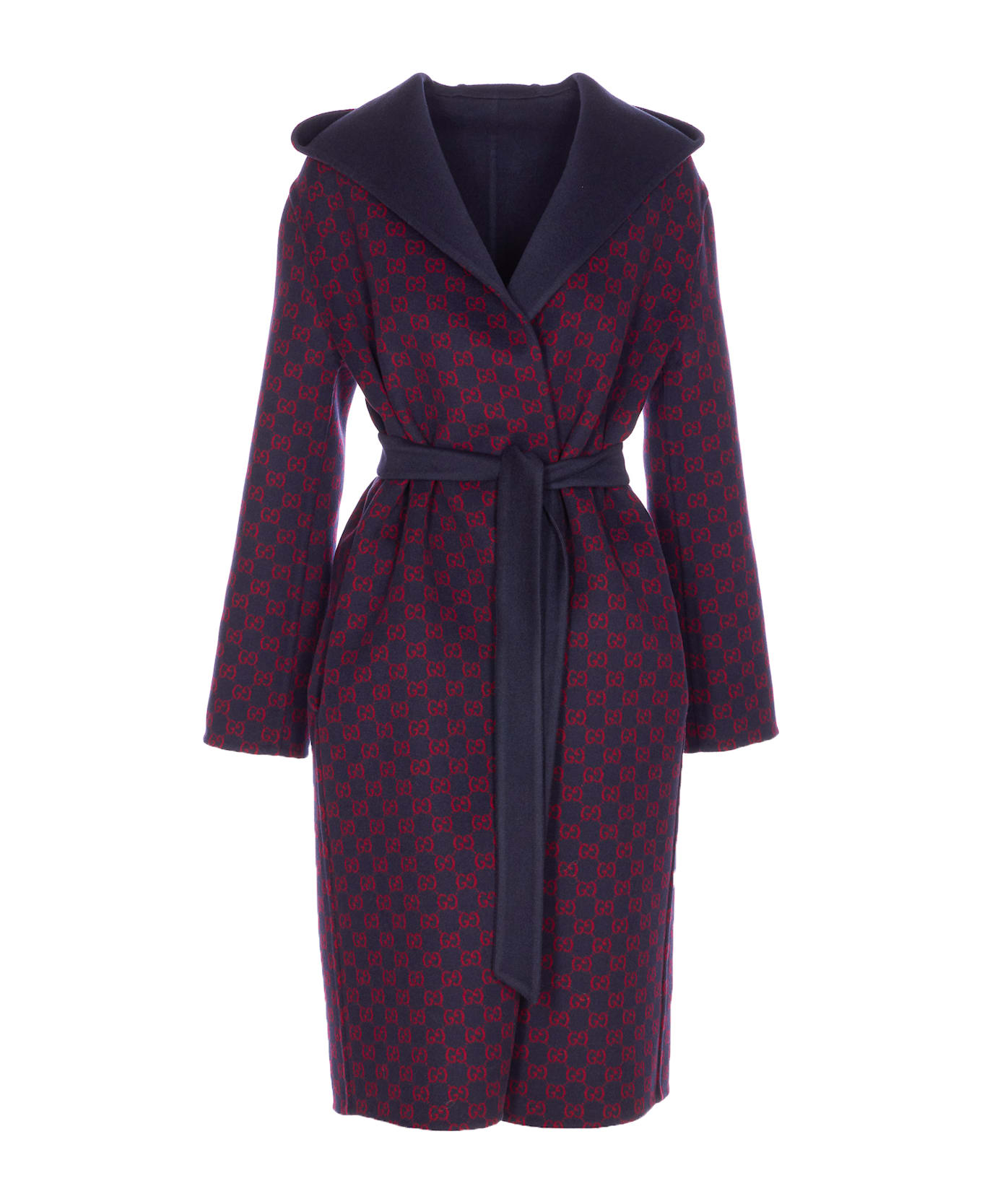 Gucci Reversible Gg Coat - Blue