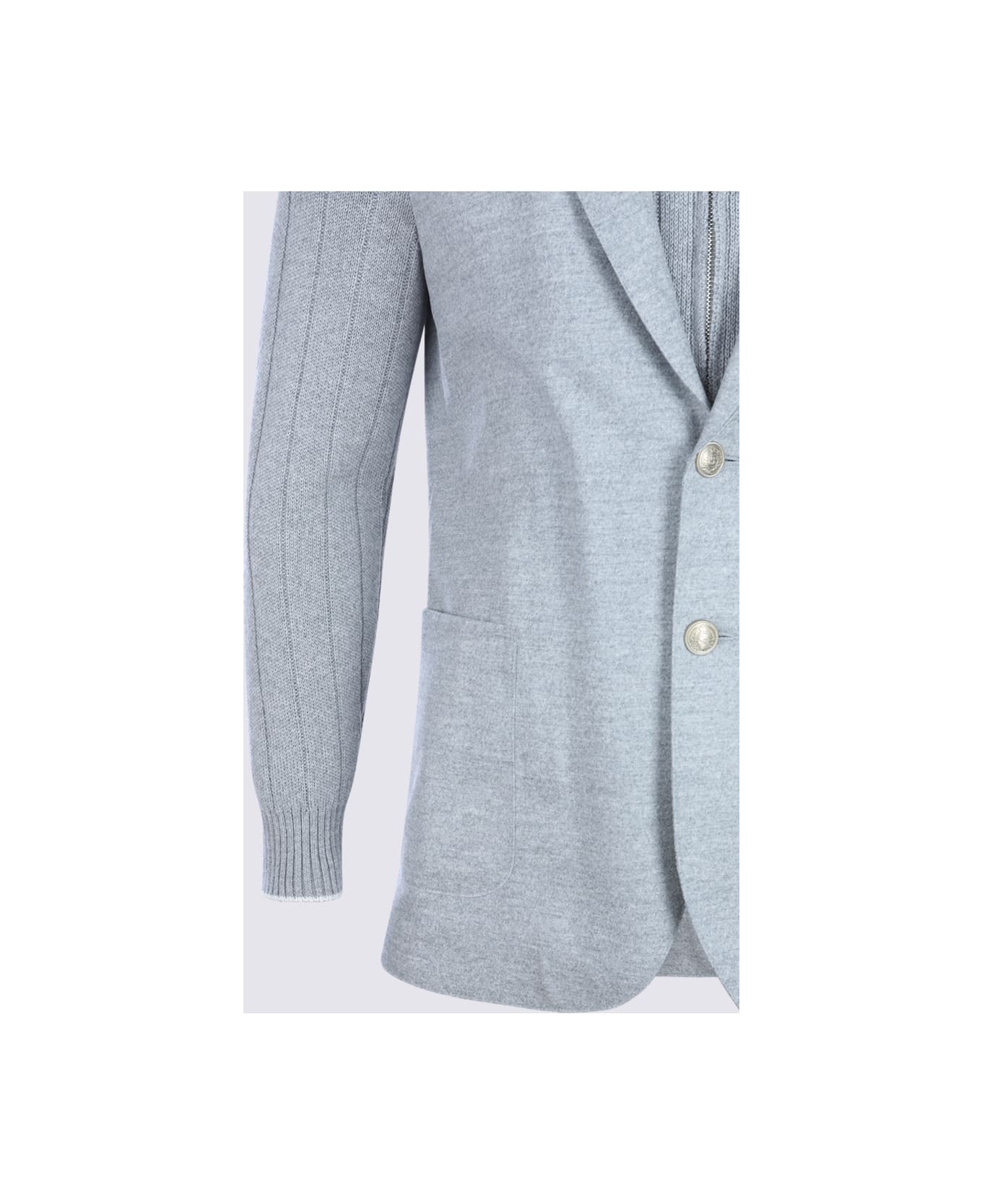 Eleventy Grey Wool Blazer - Grey