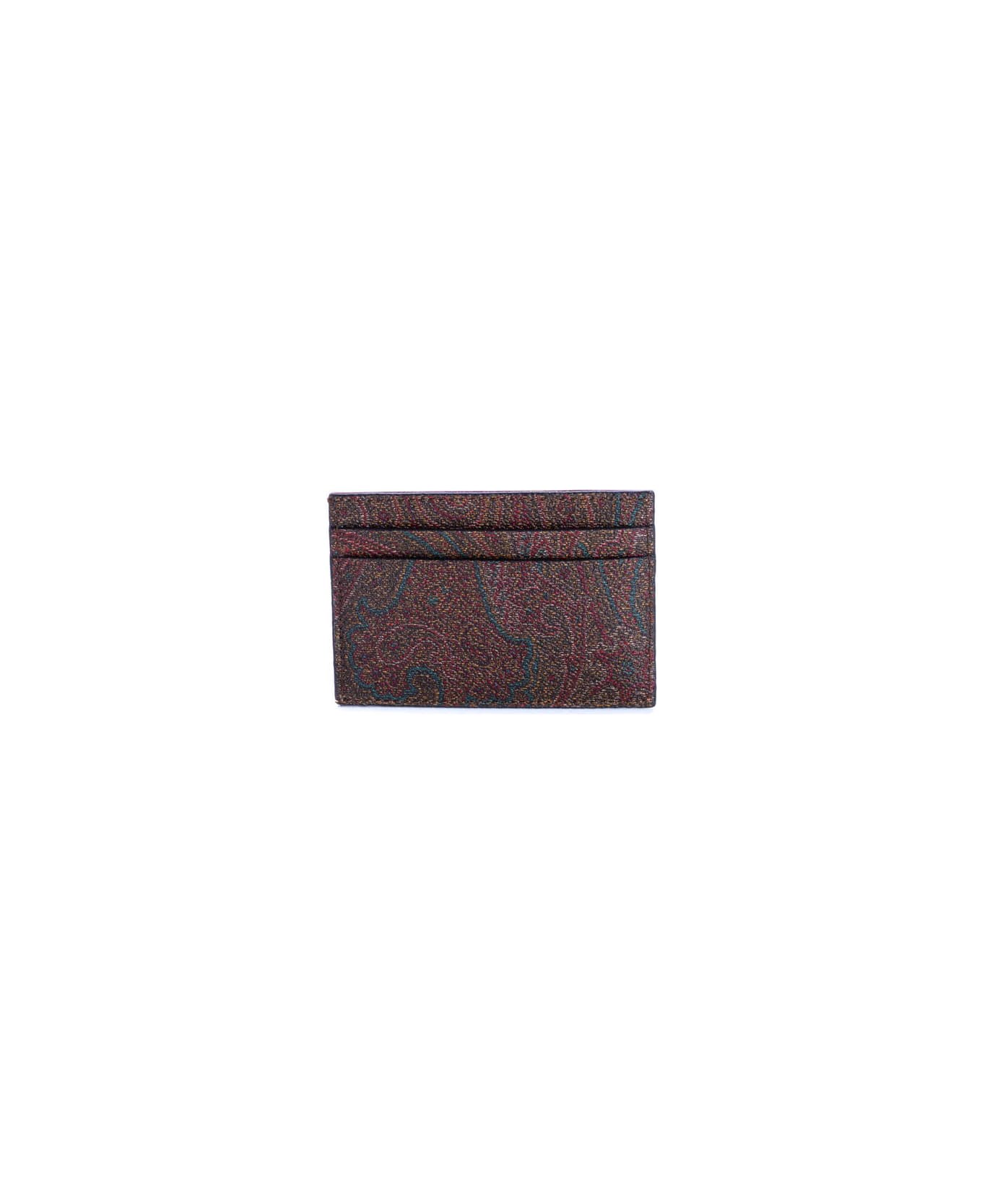 Etro "paisley" Card Holder - BROWN