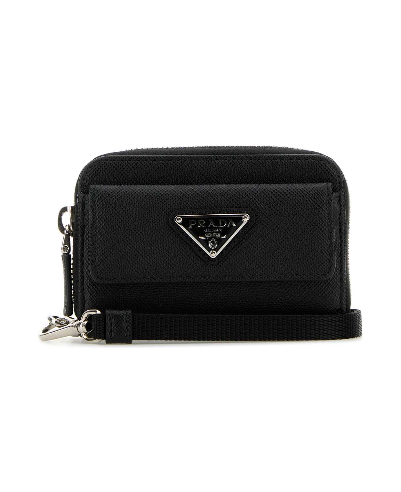 Prada Black Leather Wallet - NERO