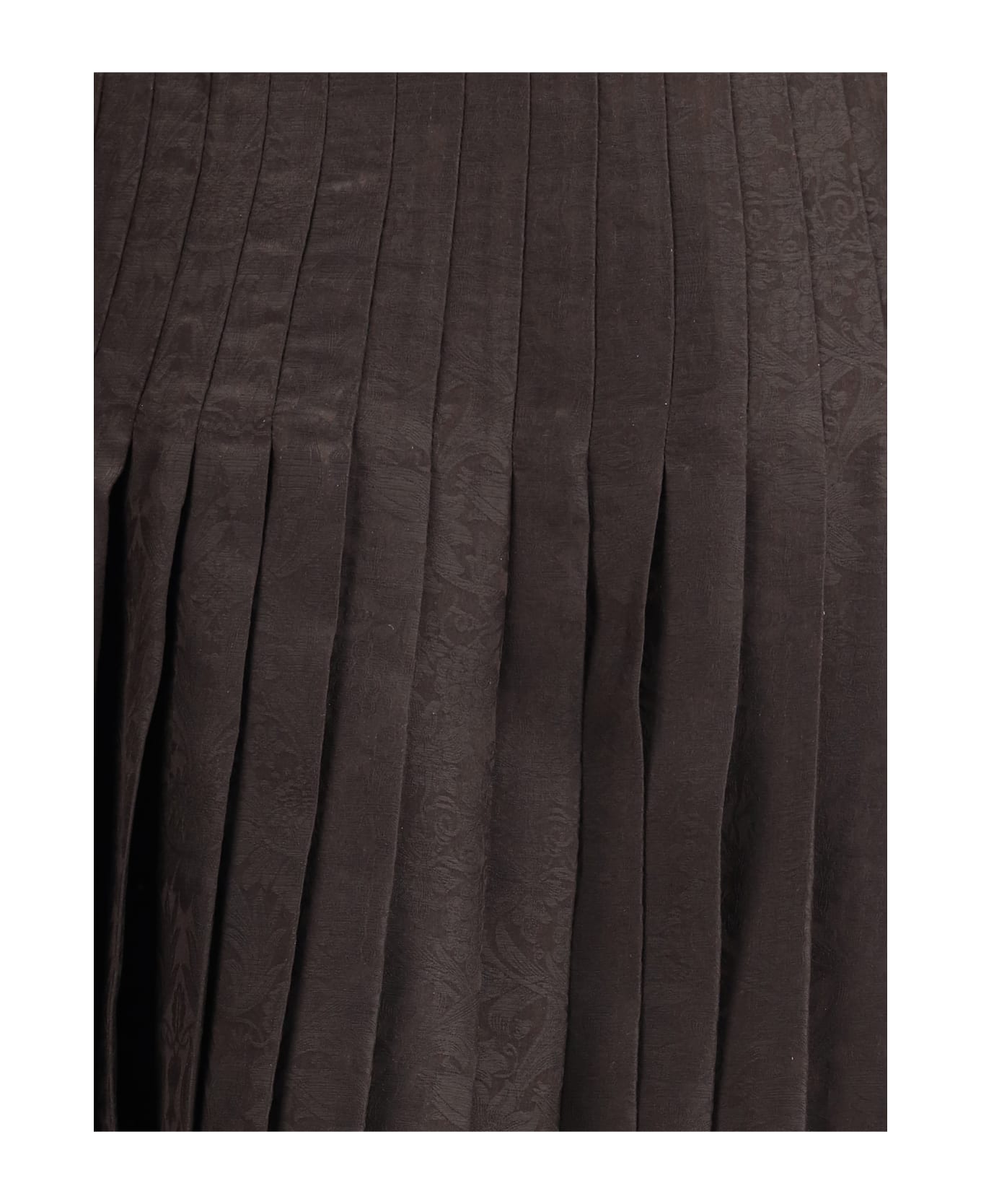 Burberry Sunflower Pleated Silk Skirt