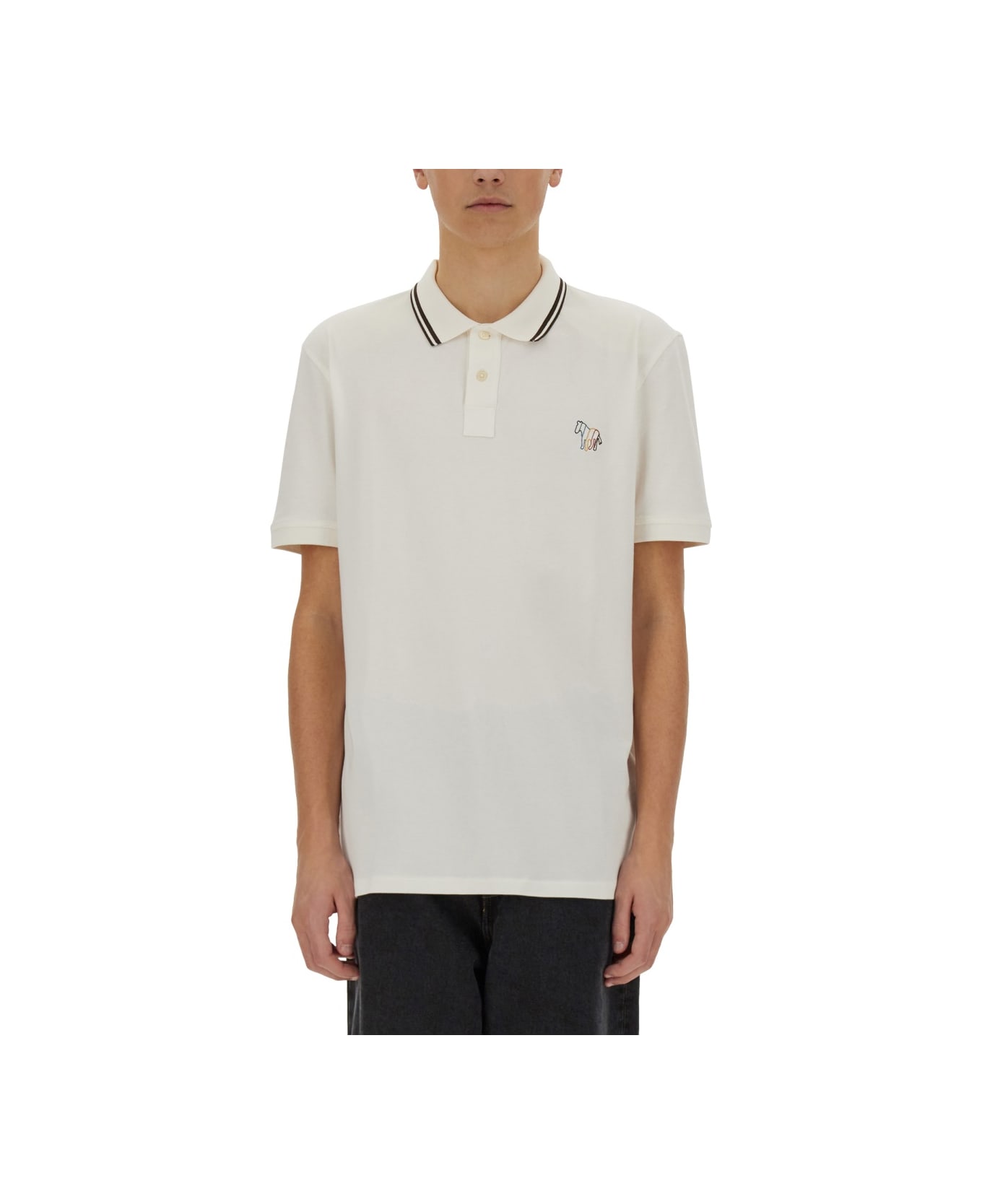 PS by Paul Smith Cotton Pique Polo - WHITE
