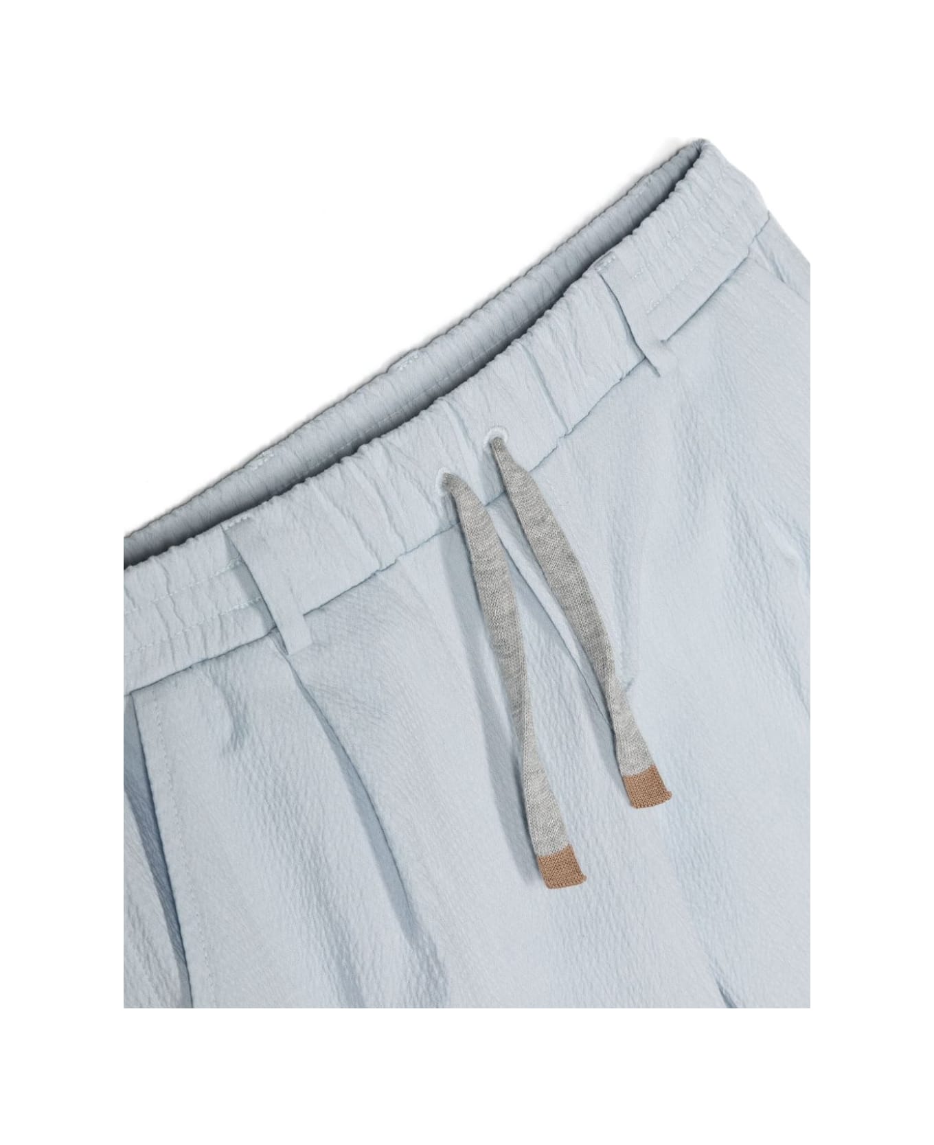 Eleventy Light Blue Joggers Pants With Contrasting Drawstring - Blue